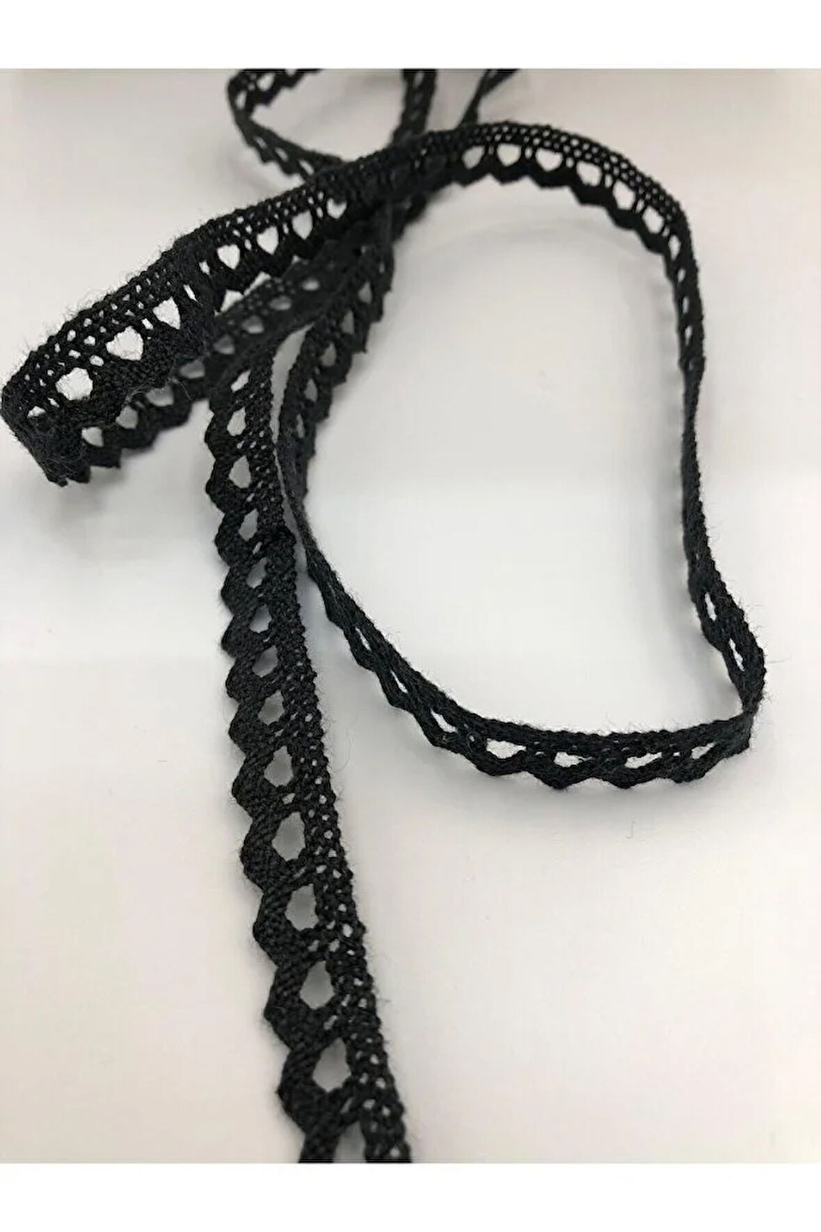 5 Metre Pamuk Dantel Şerit 1 Cm Kopanaki Güpür