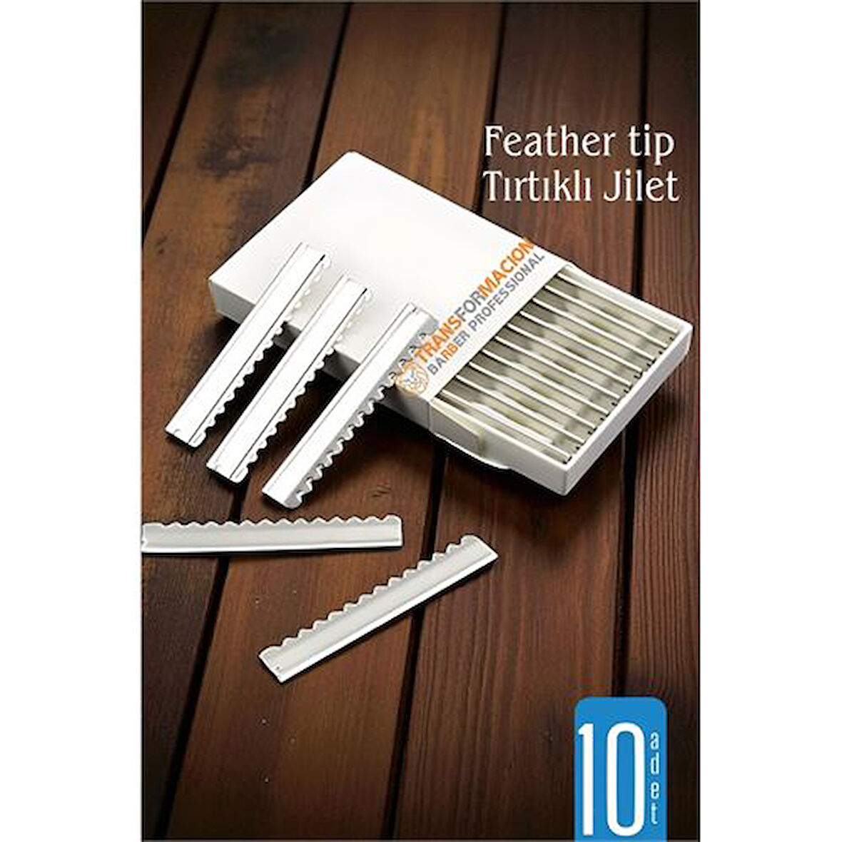 Modacar Feather Tip Tırtıklı Ustura Jileti 10 Adet