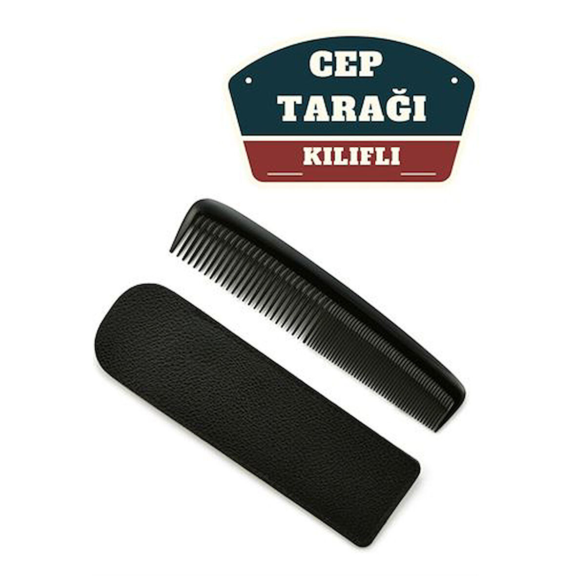 Modacar Kılıflı Cep Tarağı – 14 x 3 cm | Kompakt, Şık ve Taşınabilir Erkek Bakım Tarağı