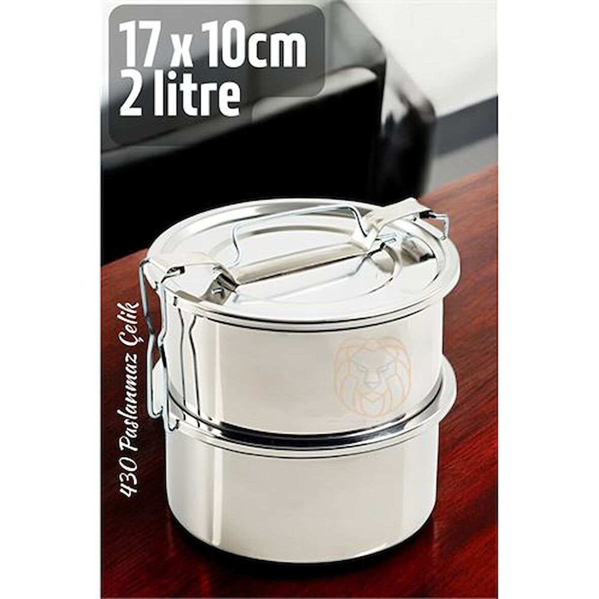 ModaCar Sefer Tası Paslanmaz Çelik Yemek Kabı 17 cm 2 LİTRE