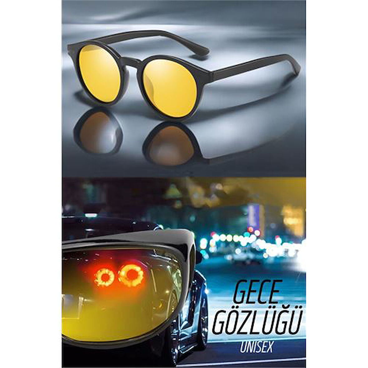 Modacar Parlama Önleyici Gece Sürüş Görüş Gözlüğü Sis Far Işık Önleyici Anti-Fog Gözlük