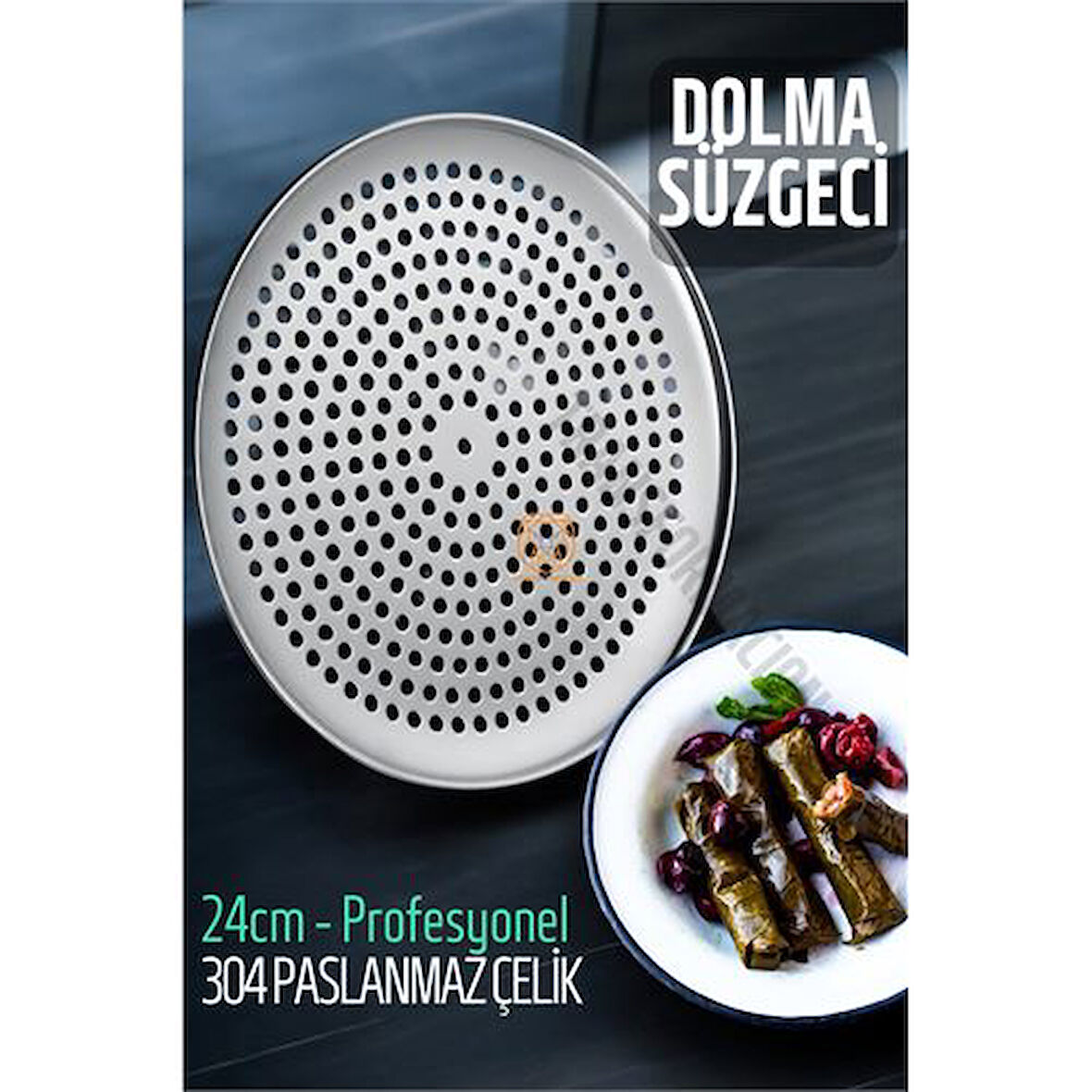 ModaCar Sarma Dolma Süzgeci 24 cm 304 Paslanmaz Çelik