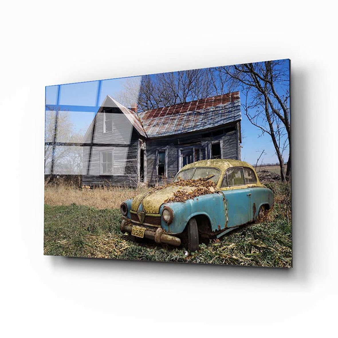 Klasik Araba Cam Tablo