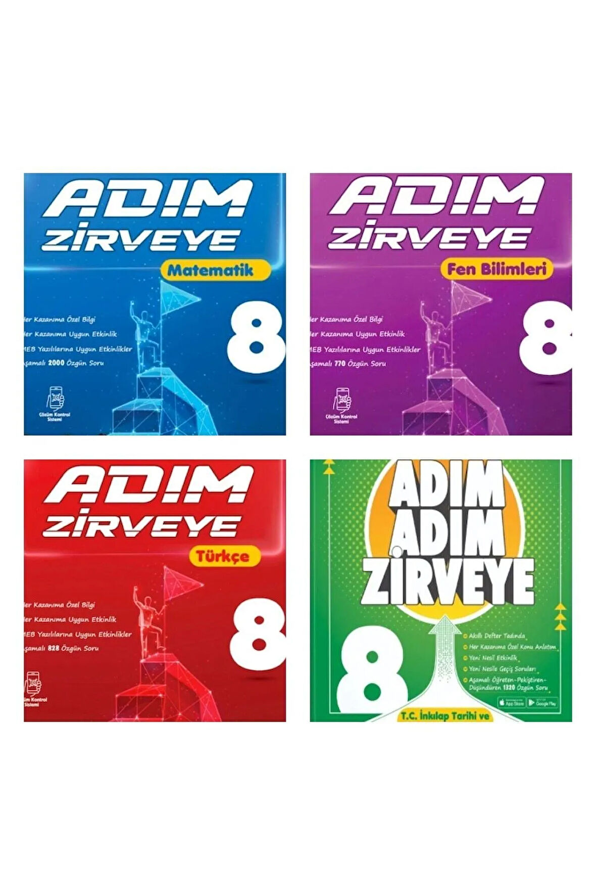 Newton yayınları 8.sınıf  Adım Adım Zirveye Matematik Fen Türkçe İnkılap Tarihi  (Yeni)