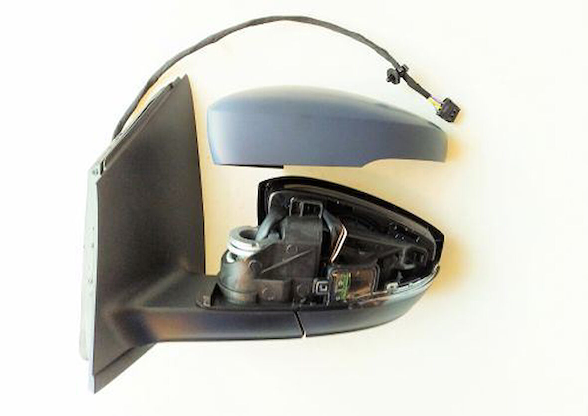 ART M006.6032 Dış Dikiz Aynası Elektrikli Isıtmalı Astarlı Sinyalli Kör Noktalı Sol (Dıkdortgen Soket) Polo VI 09- 6R1857507M