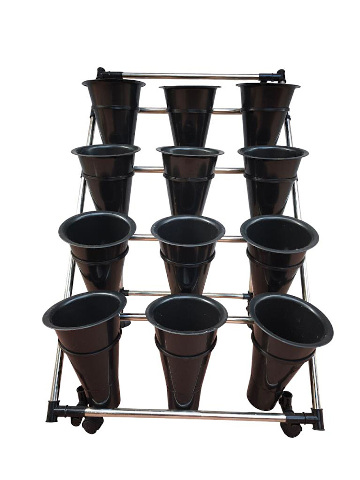 TEKERLEKLİ METAL SAKSI STANDI