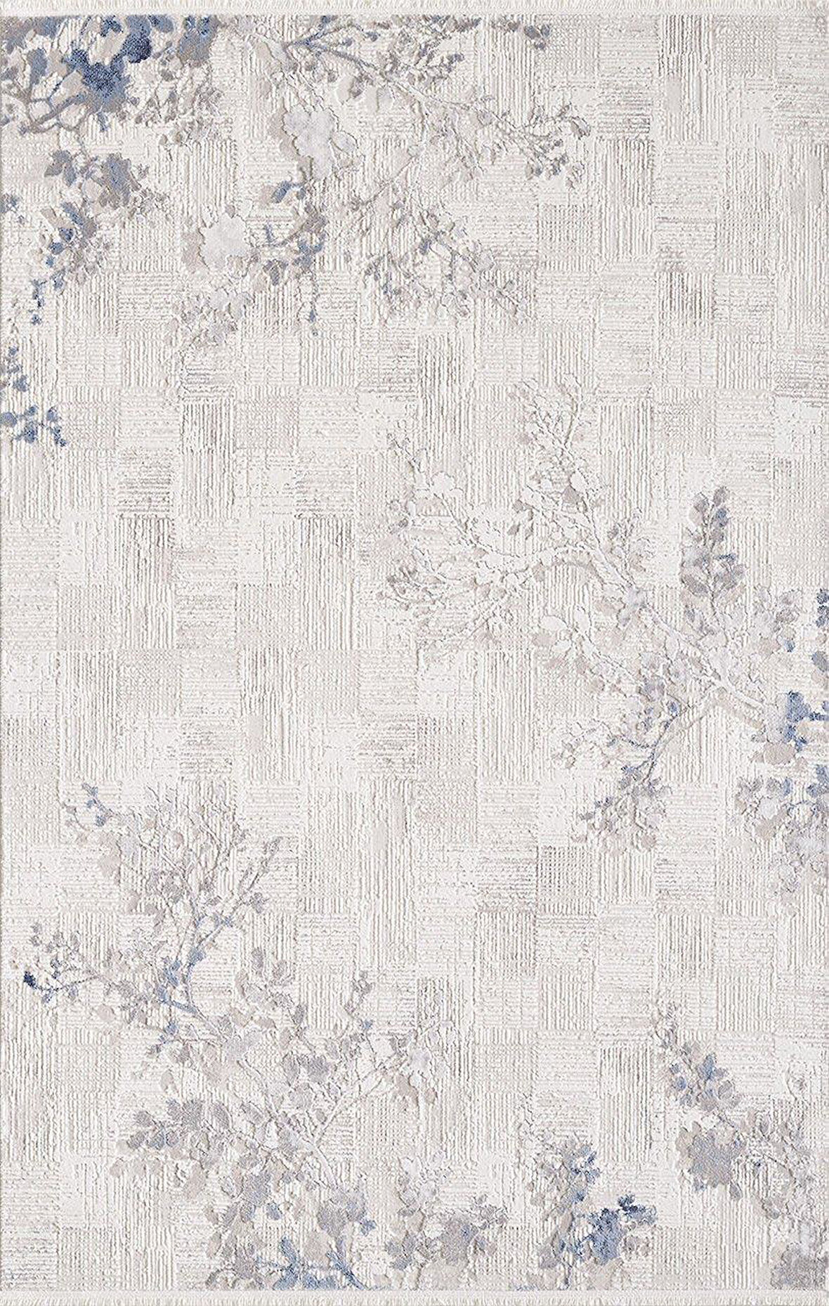 Artemis Halı Artex 02506A Krem Mavi Çiçekli Desen Halı