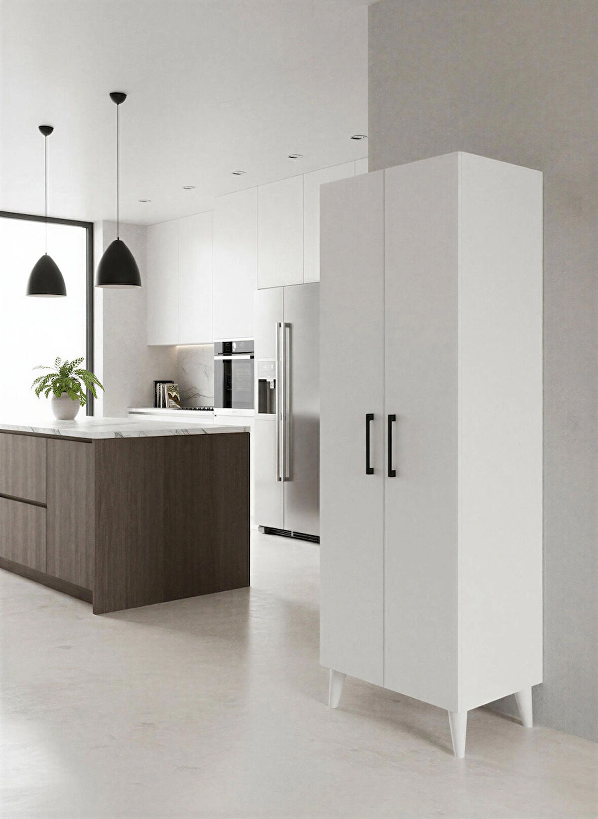 ARUAT 6 Raf'lı Mutfak & Banyo Çok Amaçlı Kulanılabilen Kapaklı Dolap