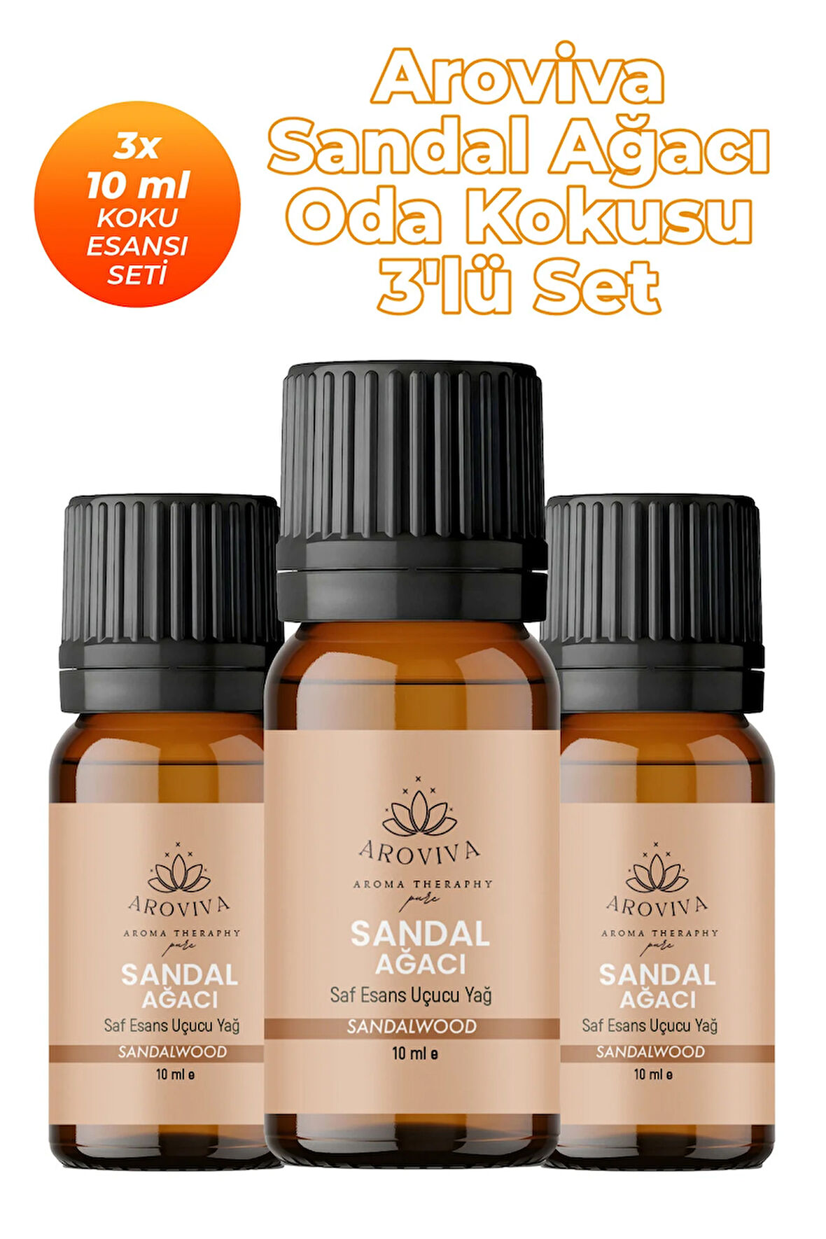 Sandal Ağacı Oda Kokusu 3'Lü Set- Doğal Esansiyel Uçucu Yağ, Difüzör Esansı, Buhurdanlık Yağı Sandal Ağacı Oda Kokusu 3'Lü Set- Doğal Esansiyel Uçucu Yağ, Difüzör Esansı, Buhurdanlık Yağı