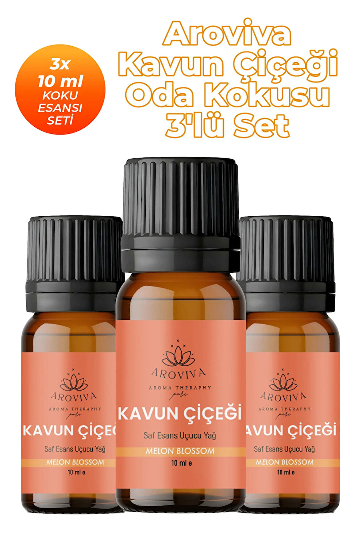 Kavun Çiçeği Oda Kokusu 3'Lü Set- Doğal Esansiyel Uçucu Yağ, Difüzör Esansı, Buhurdanlık Yağı Kavun Çiçeği Oda Kokusu 3'Lü Set- Doğal Esansiyel Uçucu Yağ, Difüzör Esansı, Buhurdanlık Yağı