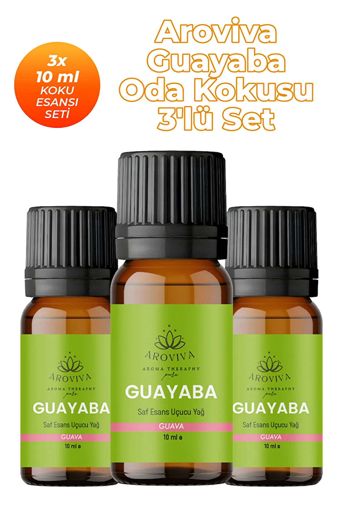 Guayaba Oda Kokusu 3'Lü Set- Doğal Esansiyel Uçucu Yağ, Difüzör Esansı, Buhurdanlık Yağı Guayaba Oda Kokusu 3'Lü Set- Doğal Esansiyel Uçucu Yağ, Difüzör Esansı, Buhurdanlık Yağı