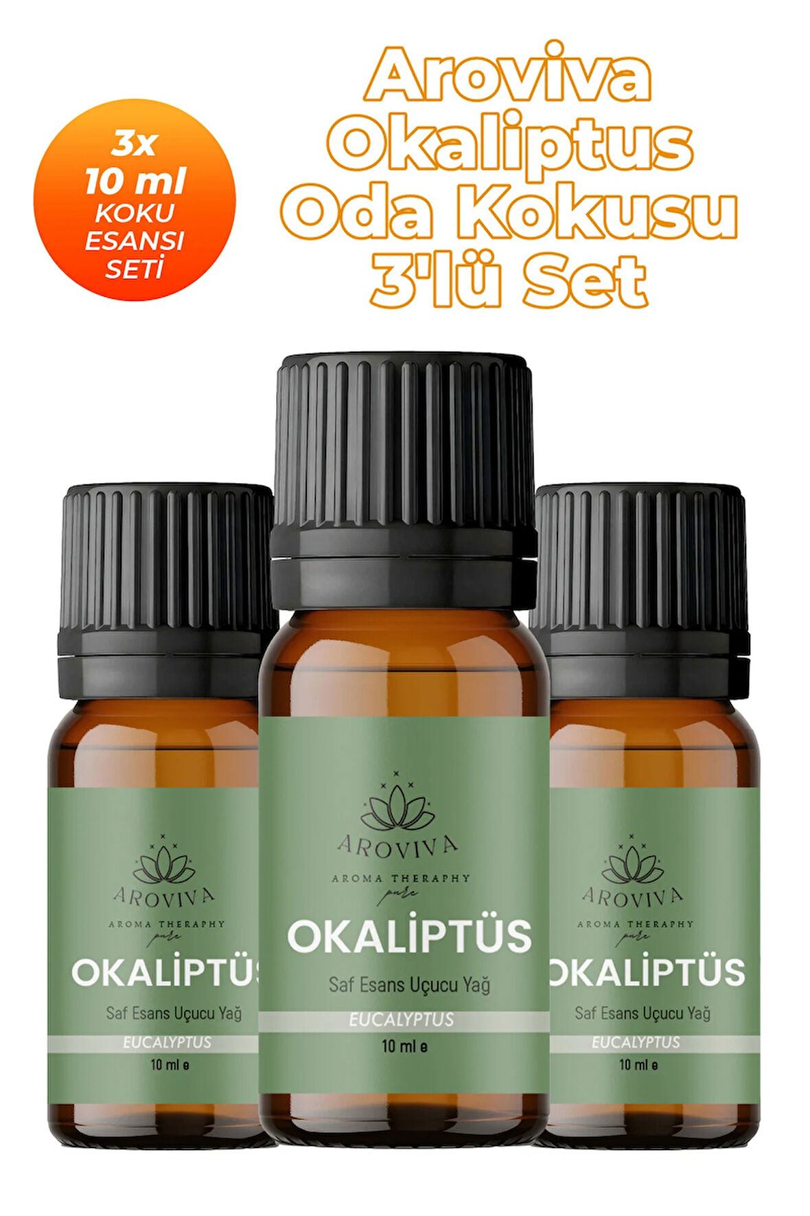 Okaliptüs Oda Kokusu 3'Lü Set- Doğal Esansiyel Uçucu Yağ, Difüzör Esansı, Buhurdanlık Yağı Okaliptüs Oda Kokusu 3'Lü Set- Doğal Esansiyel Uçucu Yağ, Difüzör Esansı, Buhurdanlık Yağı