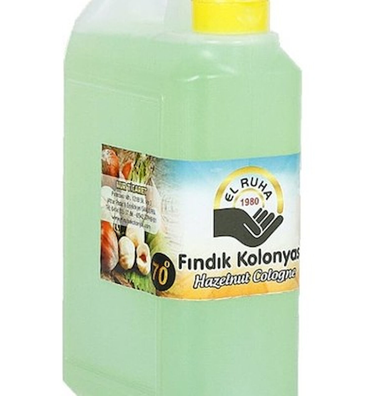 El Ruha Fındık Kolonyası 70° Çanta (Bidon) 900ML