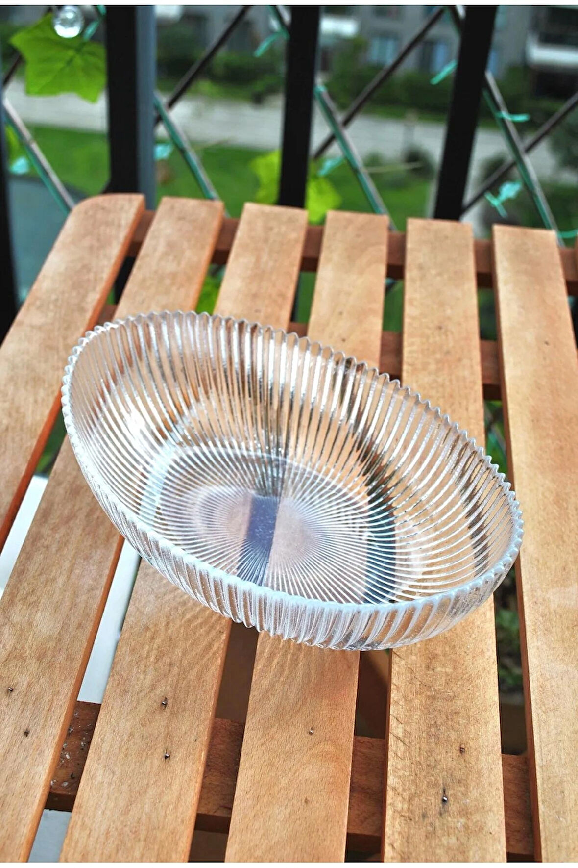 1 Adet Arya Cam Çukur Kayık Tabak Servis Meze Kasesi 21 Cm