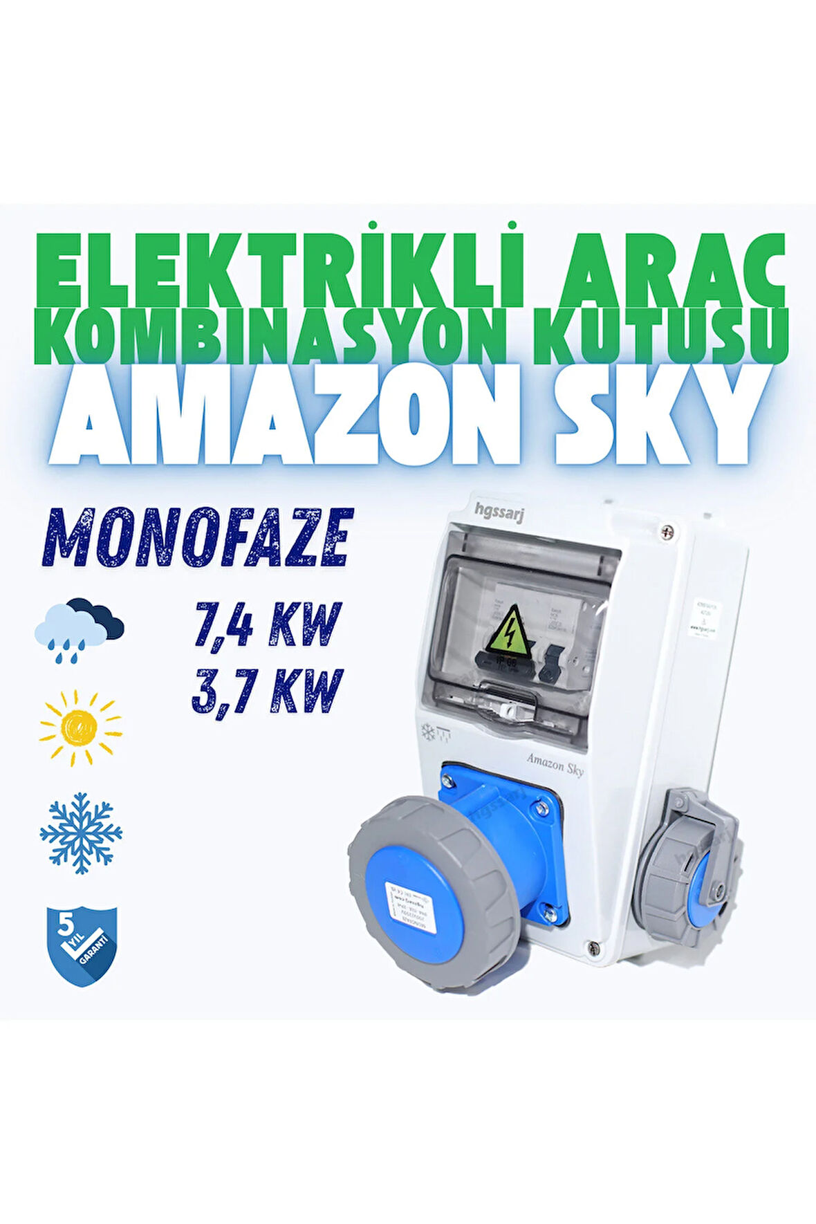 'Amazon SKY'' Monofaze Elektrikli Araç Kombinasyon Kutusu, V i k o / P a n a s o n i c