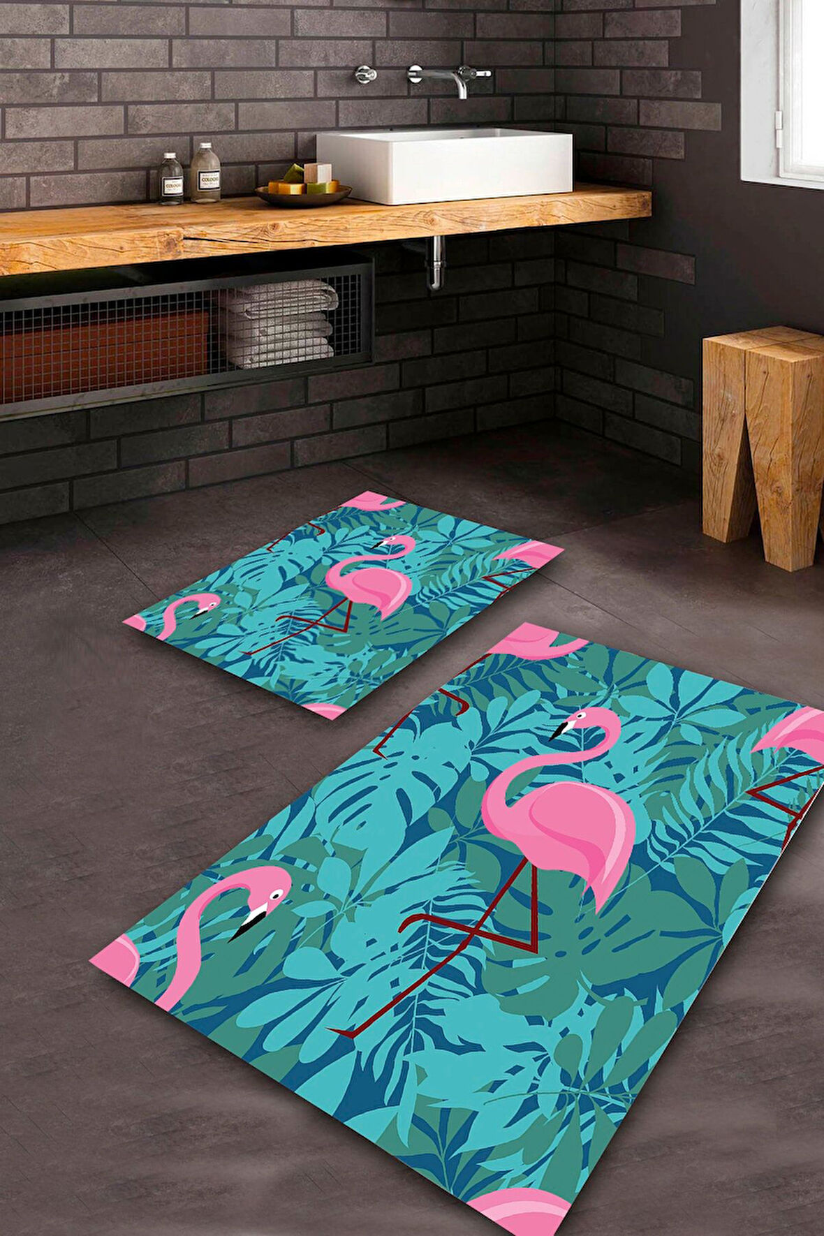 Multi Pvc Deri Kaymaz Taban Flamingo Banyo Klozet Takımı Saçaksız BPS-2208