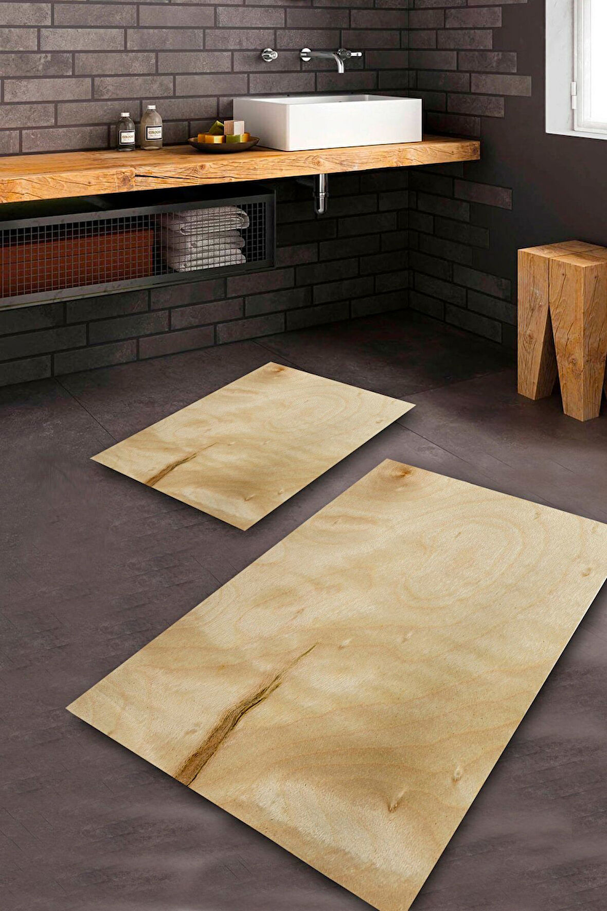 Vizon Pvc Deri Kaymaz Taban Otantik Banyo Klozet Takımı Saçaksız BPS-5244