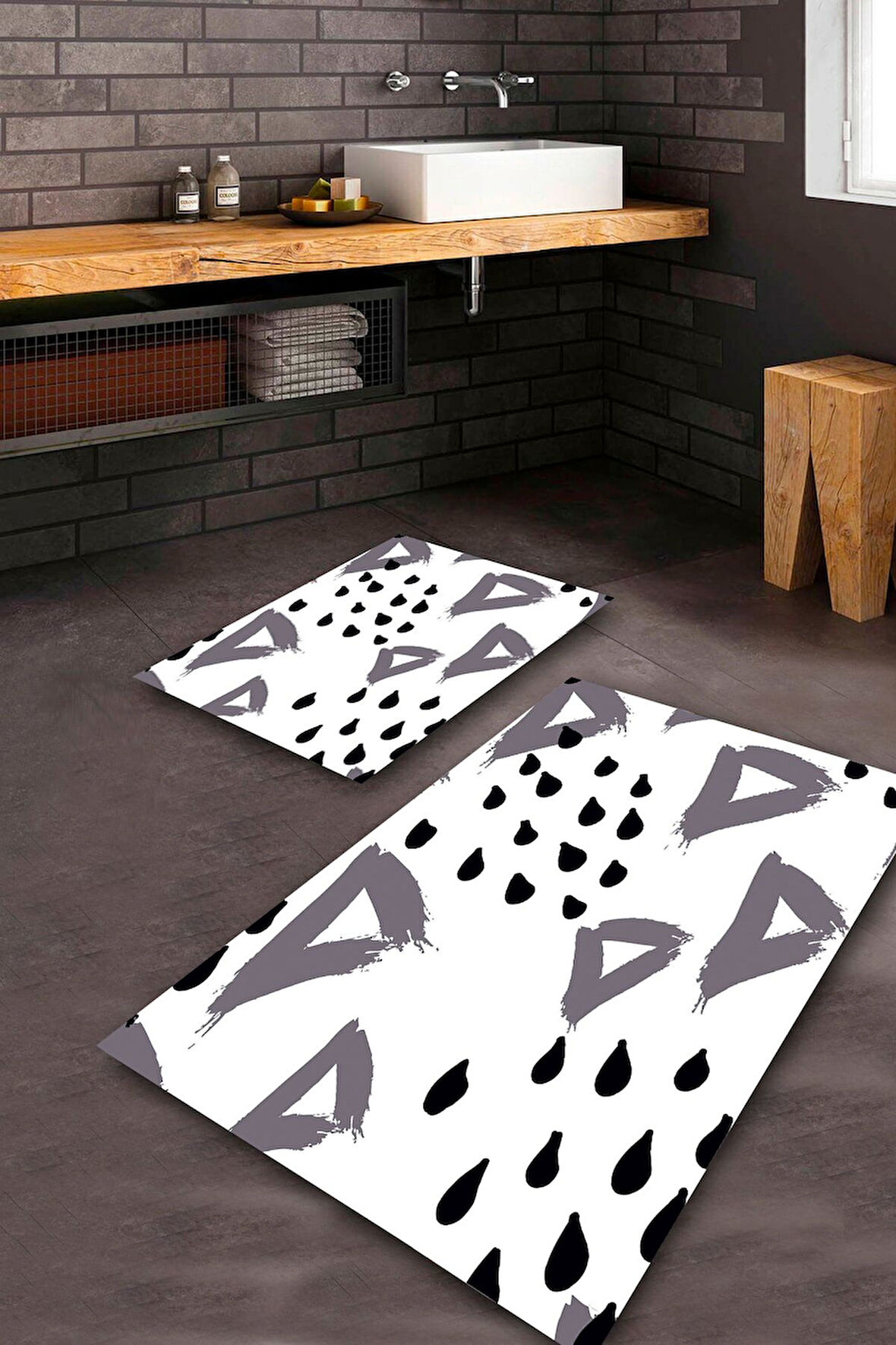 Beyaz Pvc Deri Kaymaz Taban Modern Banyo Klozet Takımı Saçaksız BPS-5855