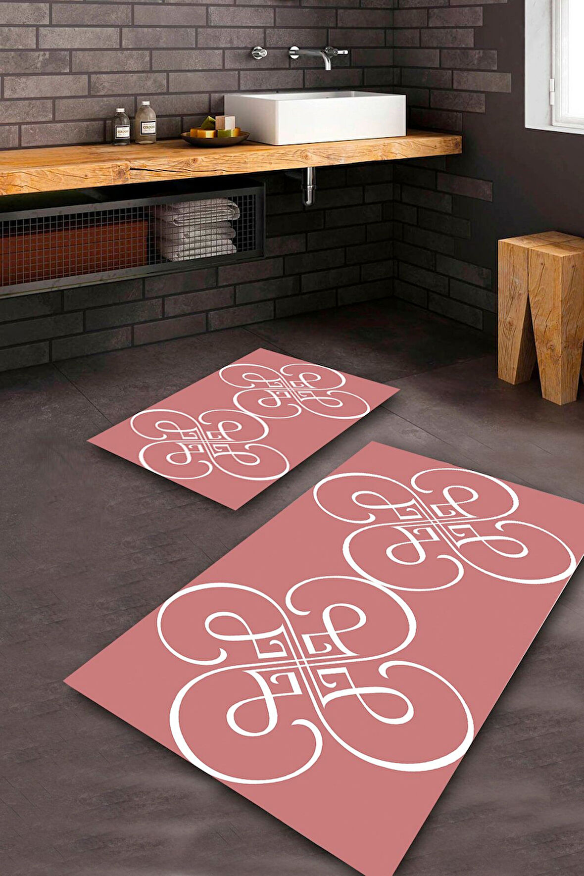 Pudra Pvc Deri Kaymaz Taban Modern Banyo Klozet Takımı Saçaksız BPS-6589