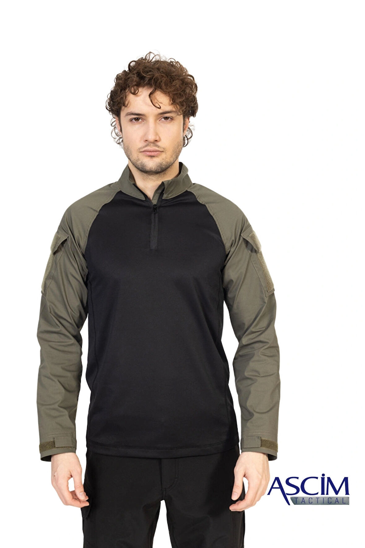 Ascim Taktik Combat Sweatshirt | Siyah - Haki