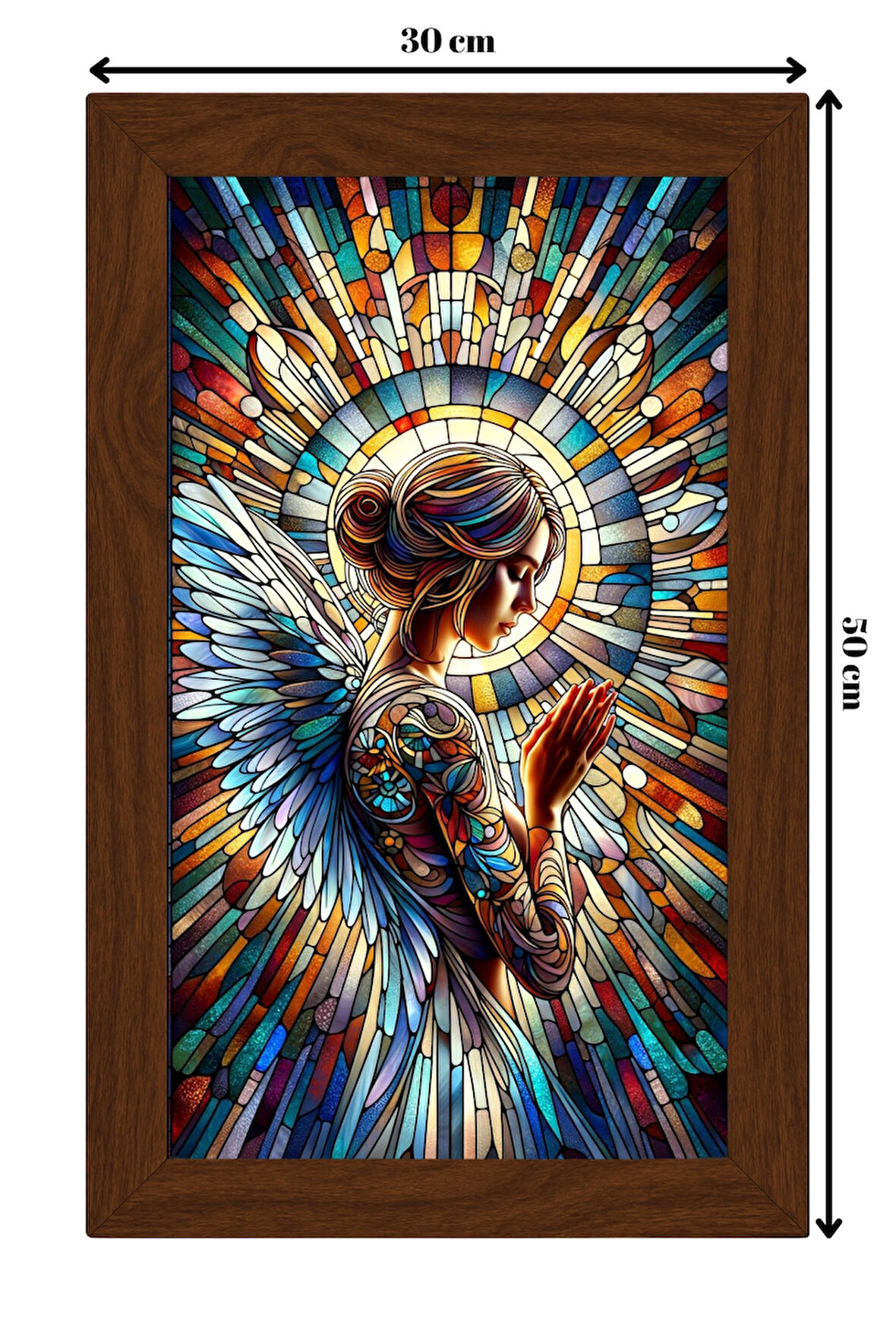 SERAMİK ÜZERİNE AHŞAP ÇERÇEVELİ 30x50cm TABLO NO:84
