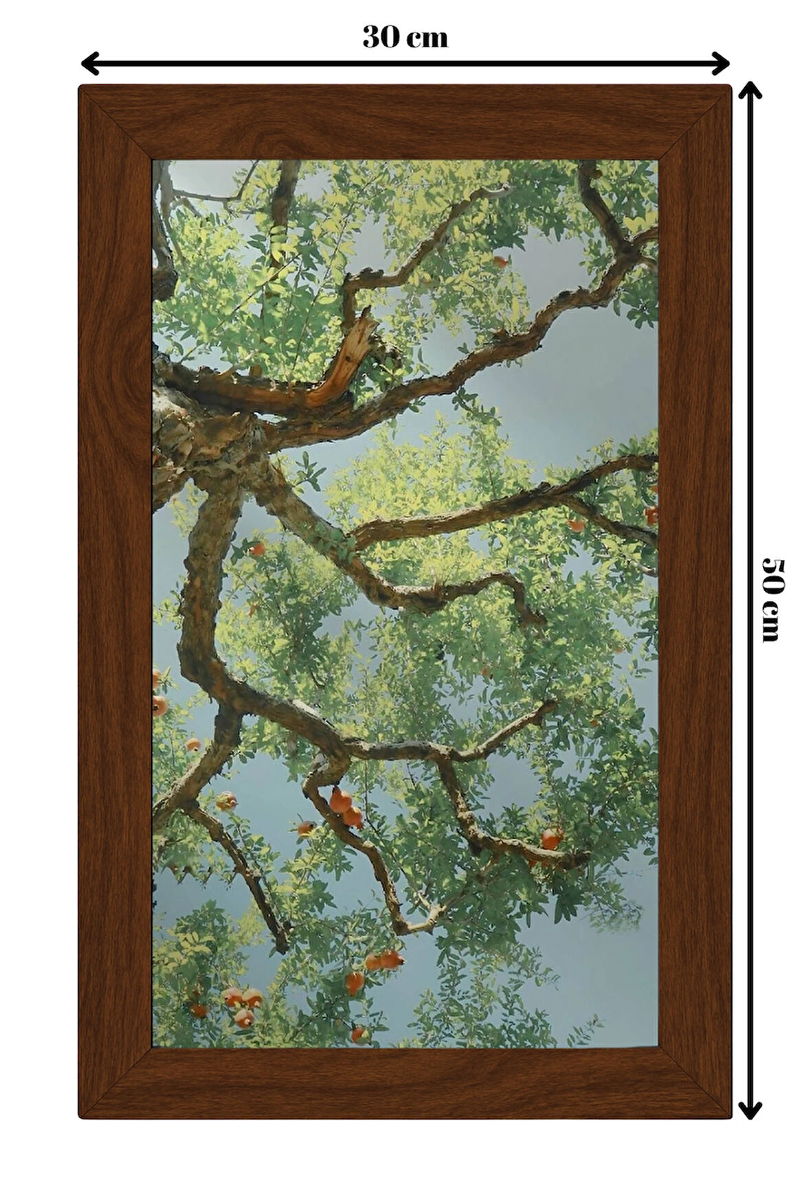 SERAMİK ÜZERİNE AHŞAP ÇERÇEVELİ 30x50cm TABLO NO:61