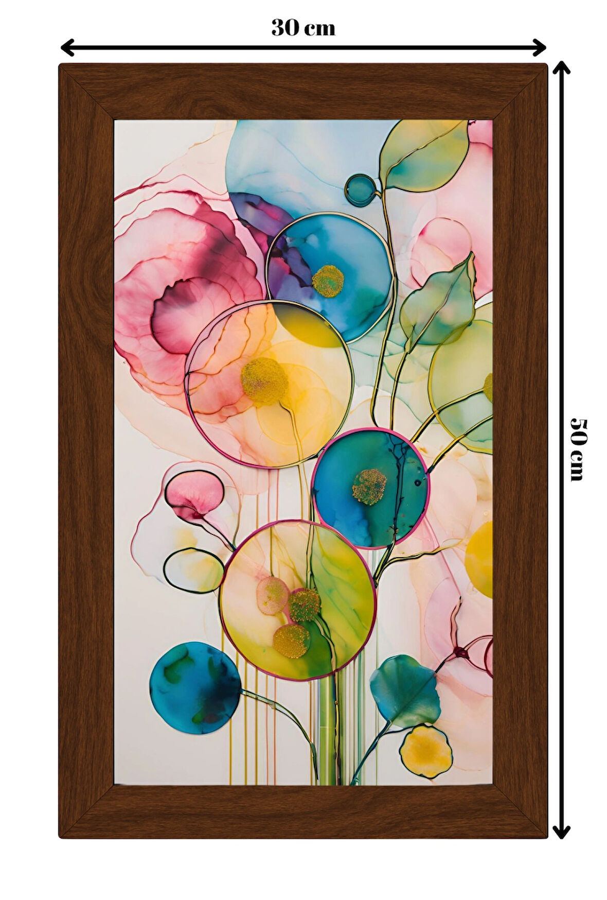 SERAMİK ÜZERİNE AHŞAP ÇERÇEVELİ 30x50cm TABLO NO:64