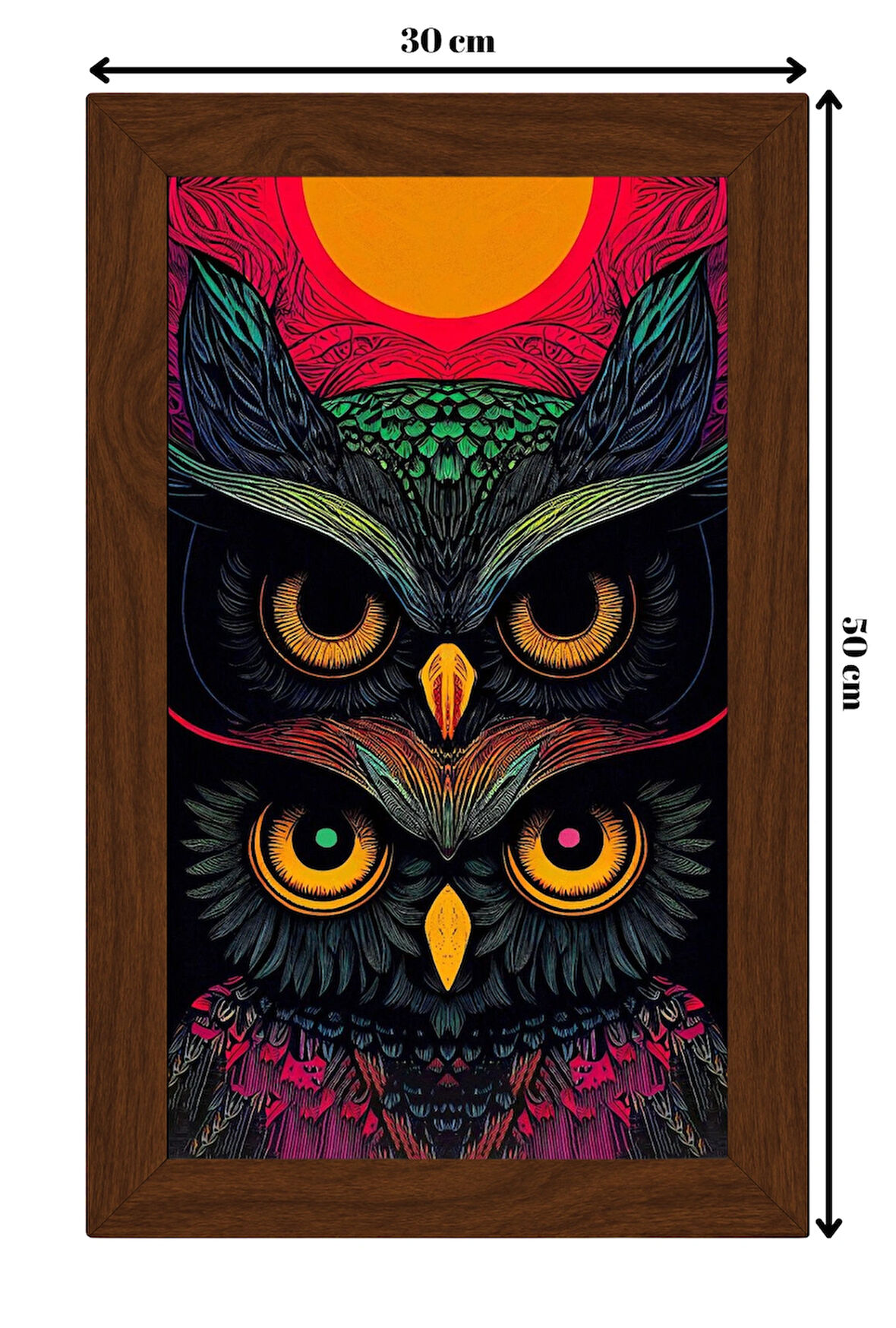 SERAMİK ÜZERİNE AHŞAP ÇERÇEVELİ 30x50cm TABLO NO:90