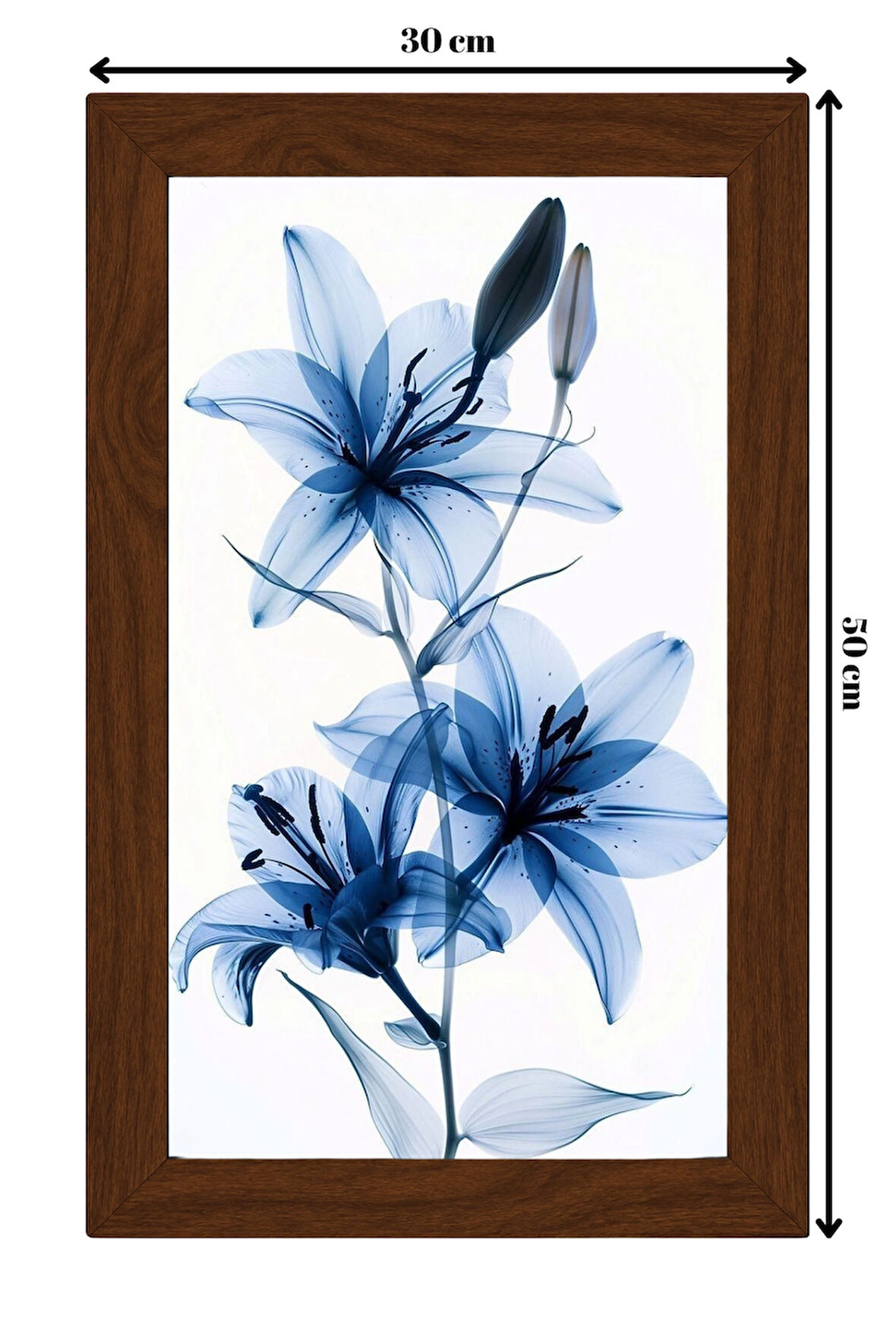SERAMİK ÜZERİNE AHŞAP ÇERÇEVELİ 30x50cm TABLO NO:72