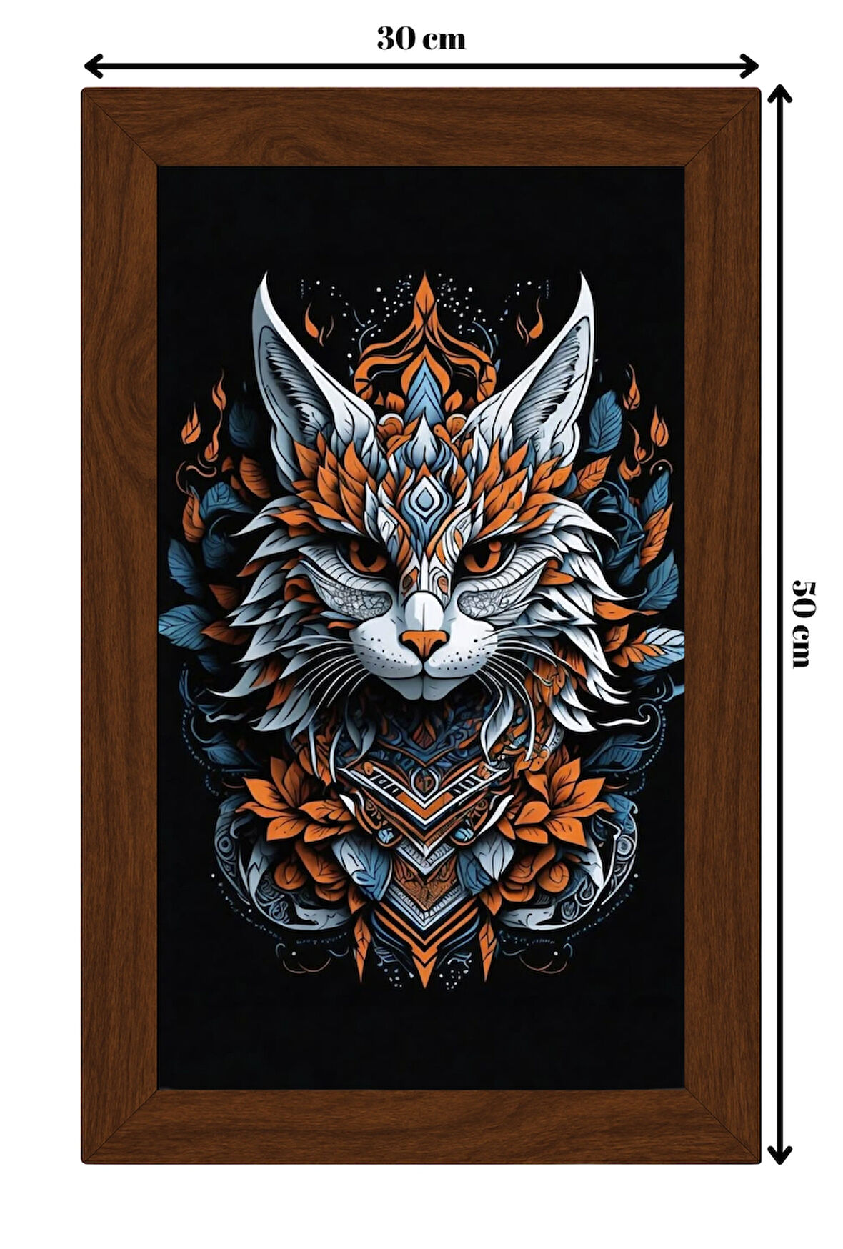 SERAMİK ÜZERİNE AHŞAP ÇERÇEVELİ 30x50cm TABLO NO:76