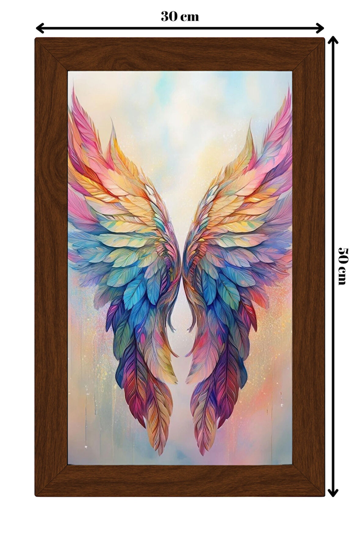 SERAMİK ÜZERİNE AHŞAP ÇERÇEVELİ 30x50cm TABLO NO:77
