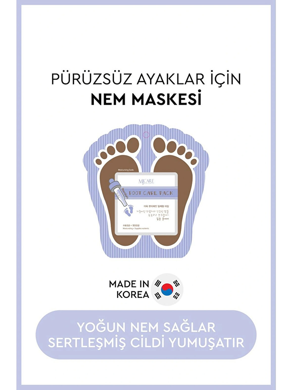 Mjcaare Premium-Yoğun Nemlendirici Ayak Bakım Peeling Maske Seti 2'li