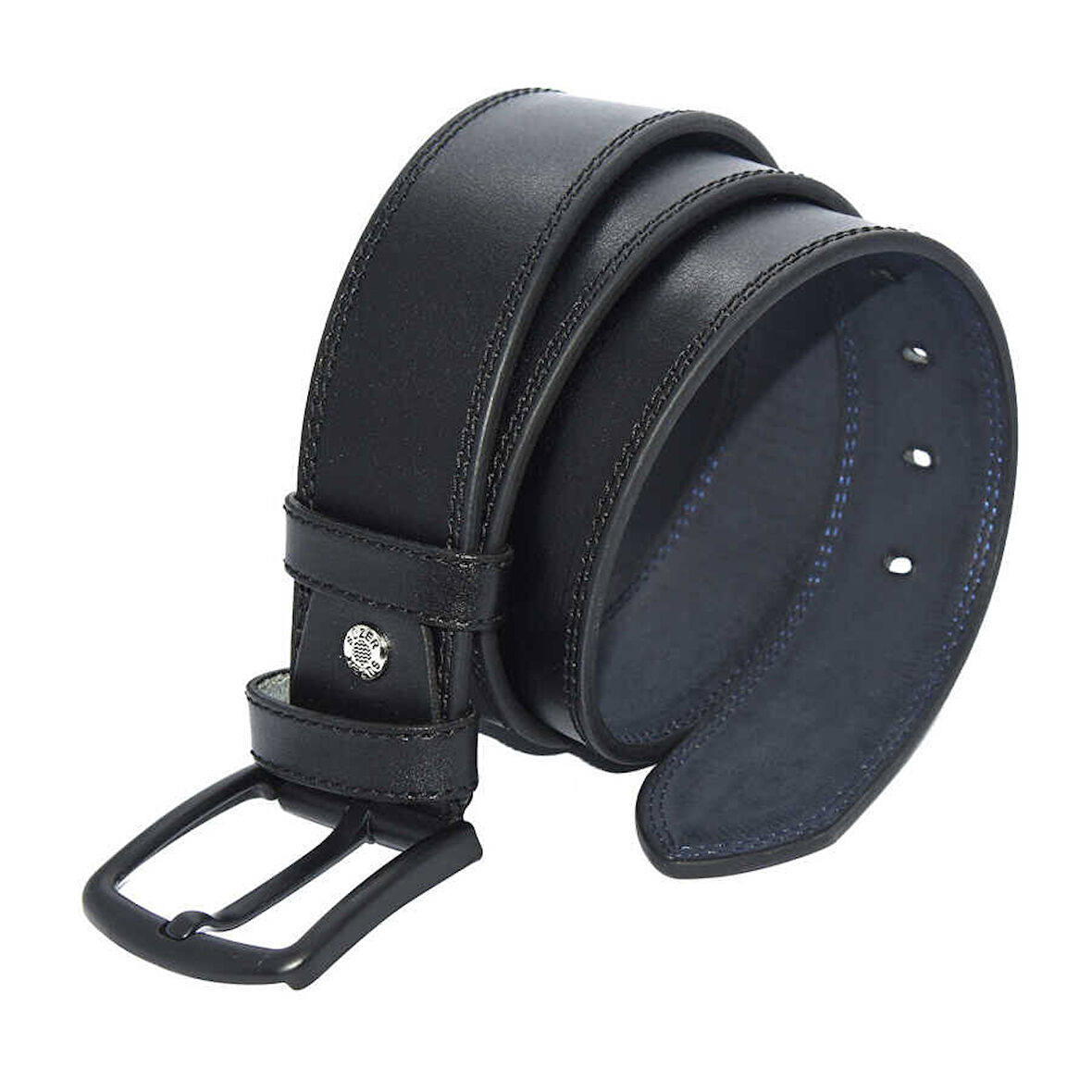 4.5 cm Tokalı Suni Deri Düz Renk Dikişli Model Spor Kemer Siyah