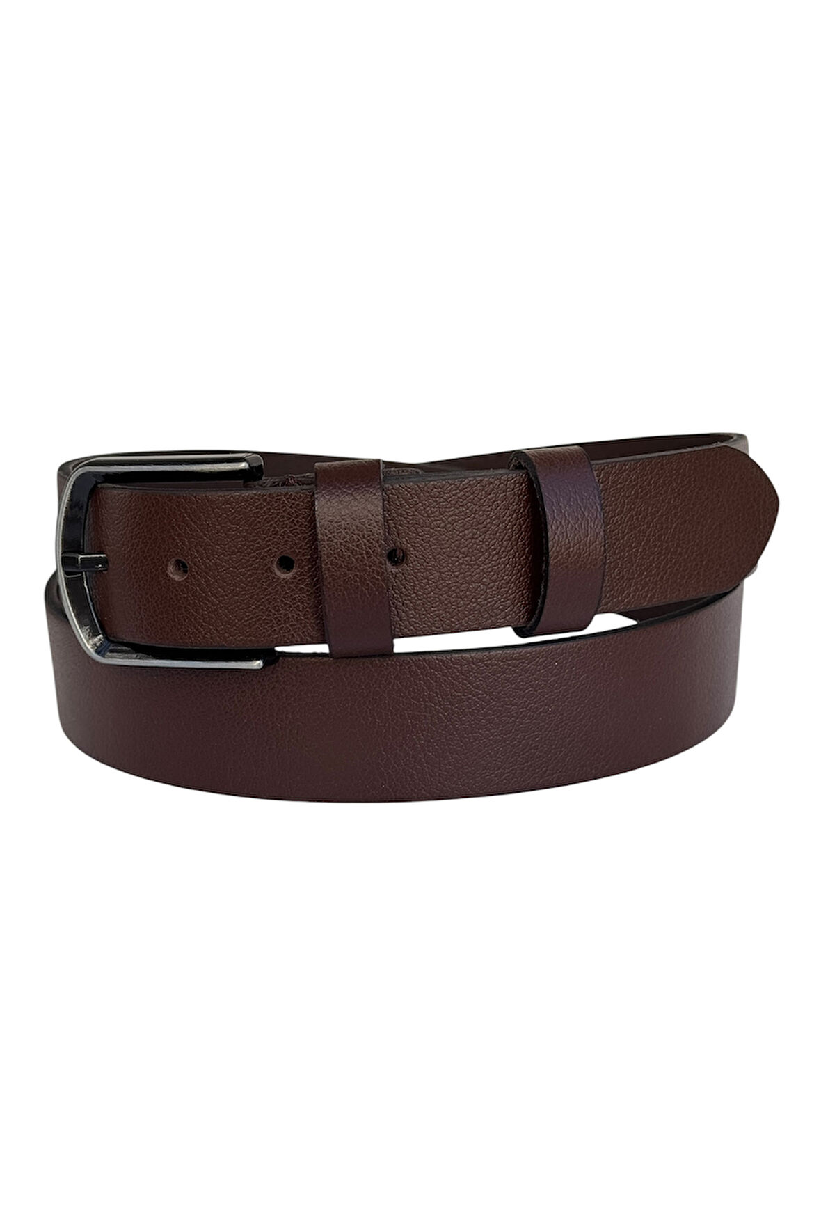 Battal Boy Hakiki Deri 4 cm. Tokalı Düz Model Spor Erkek Kemer Kahverengi