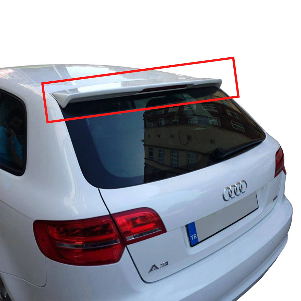 AUDI A3 HB FİBER SPOİLER PARLAK SİYAH BOYALI