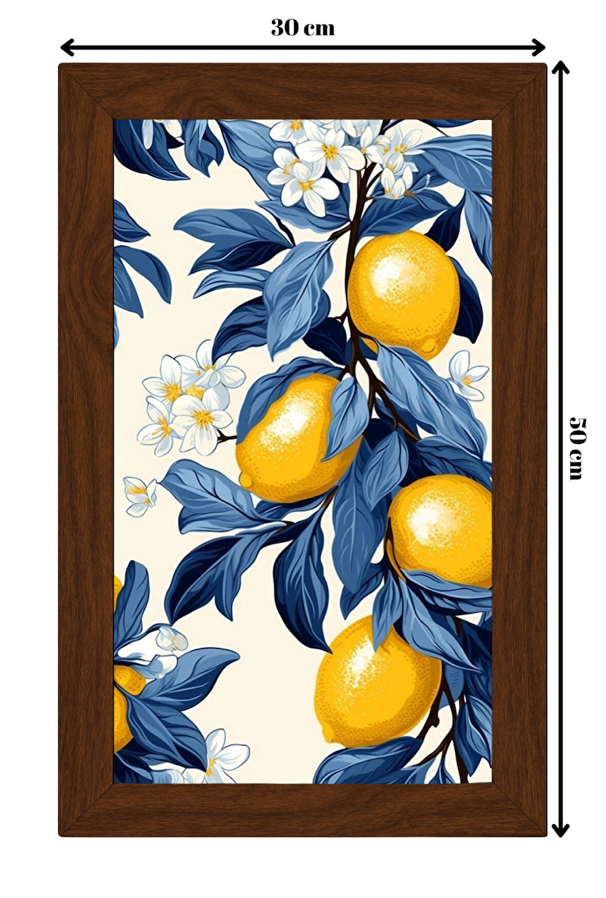 SERAMİK ÜZERİNE AHŞAP ÇERÇEVELİ 30x50cm TABLO NO:56