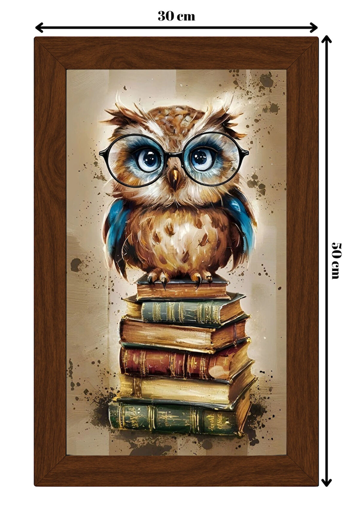 SERAMİK ÜZERİNE AHŞAP ÇERÇEVELİ 30x50cm TABLO NO:74