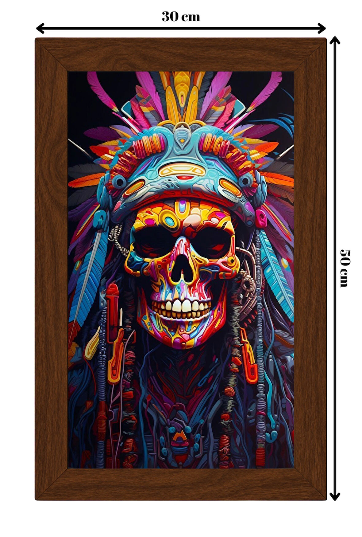 SERAMİK ÜZERİNE AHŞAP ÇERÇEVELİ 30x50cm TABLO NO:80