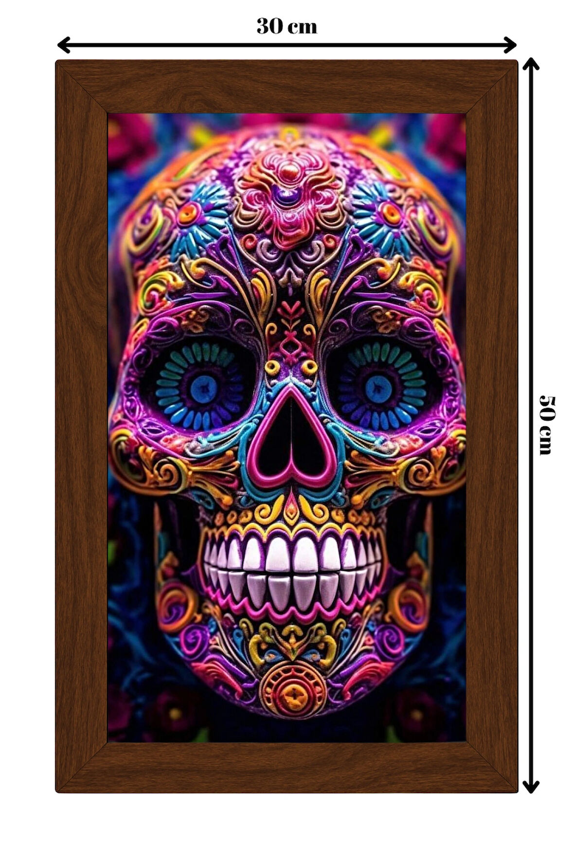 SERAMİK ÜZERİNE AHŞAP ÇERÇEVELİ 30x50cm TABLO NO:75