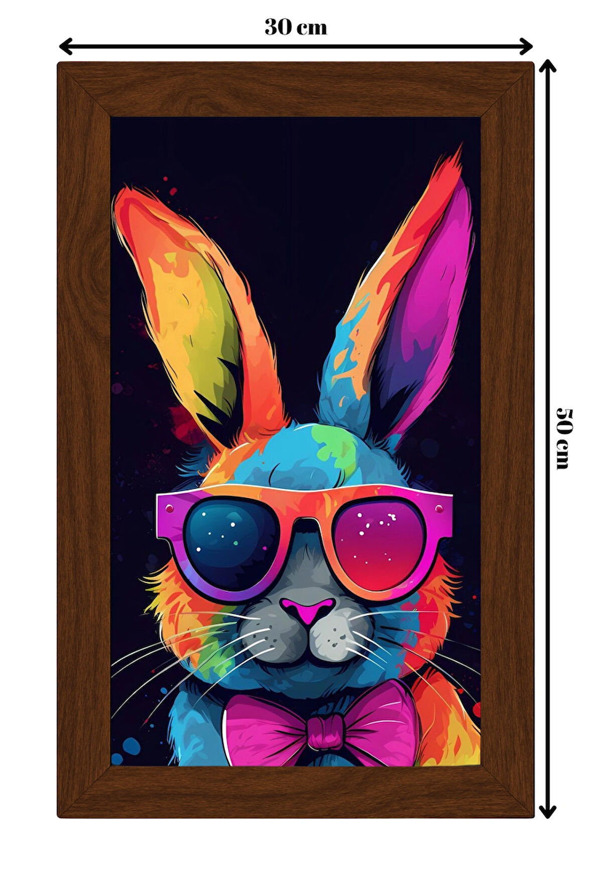 SERAMİK ÜZERİNE AHŞAP ÇERÇEVELİ 30x50cm TABLO NO:79