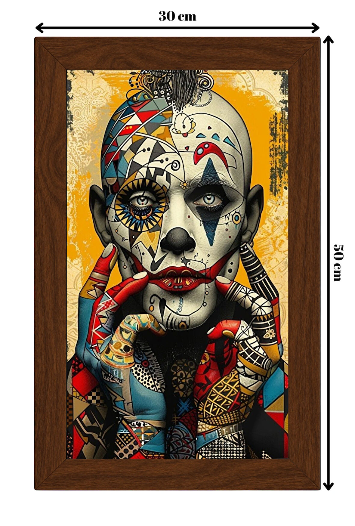 SERAMİK ÜZERİNE AHŞAP ÇERÇEVELİ 30x50cm TABLO NO:81