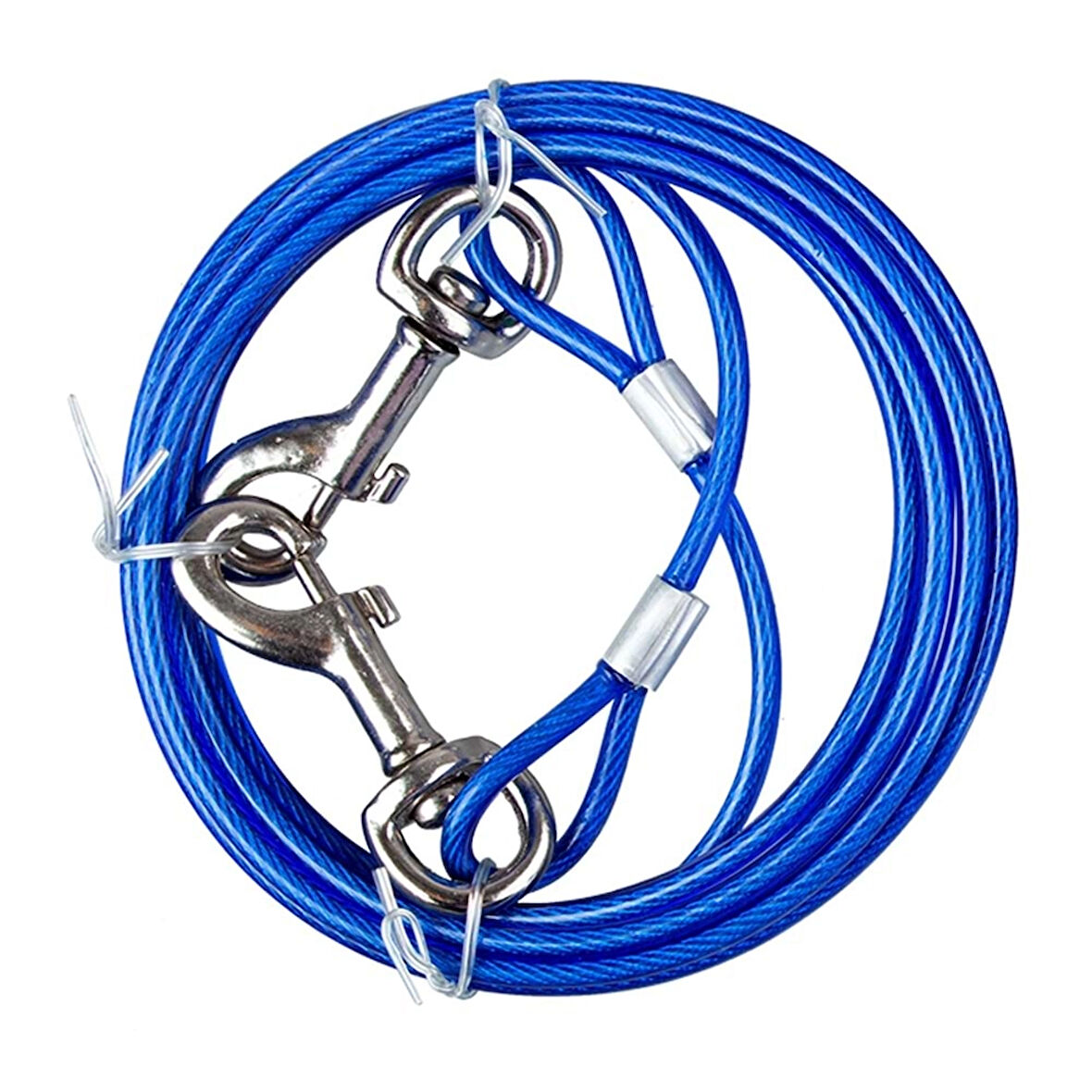 SL310 | 5mm x 3 Metre Bahçe Bağlama Çelik Halat - Büyük Irk Köpek