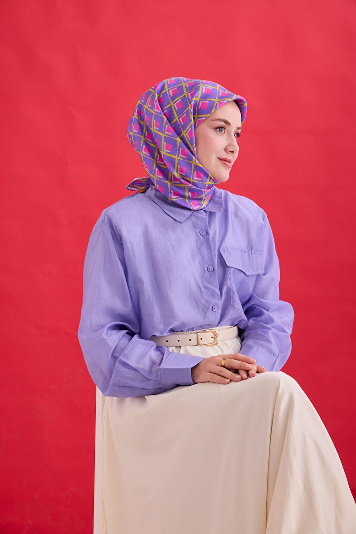 Twill İpek Eşarp 11474
