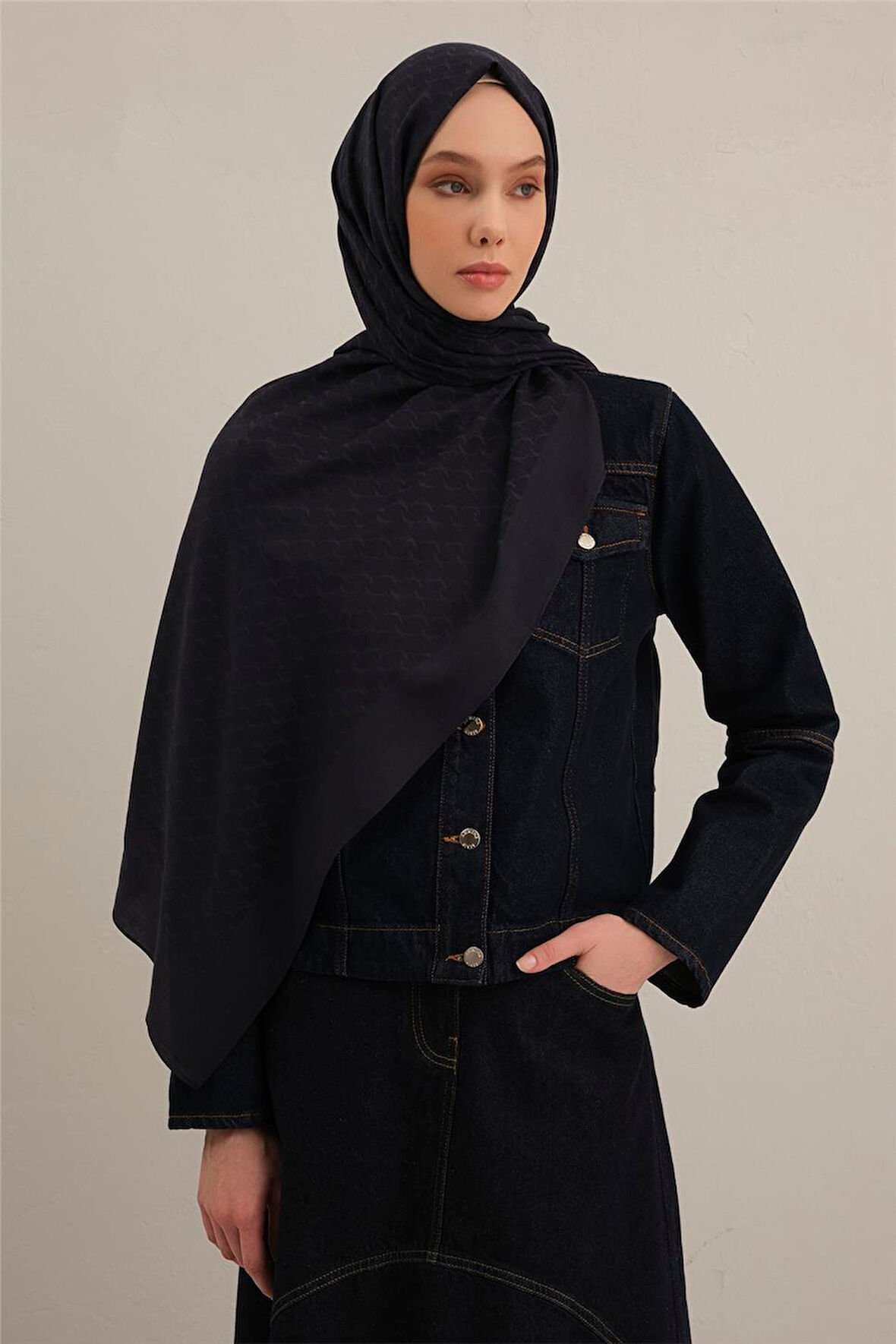 Link Desen Bambu Cotton Şal 2