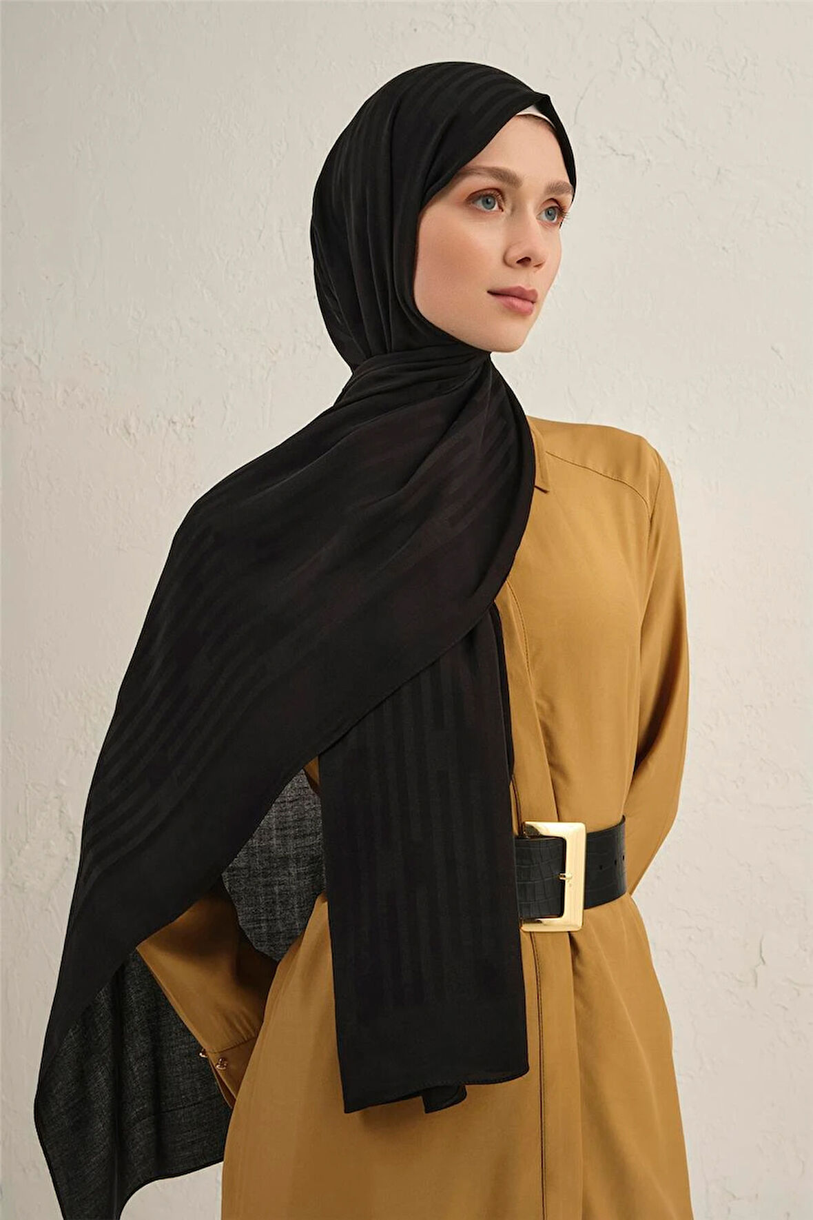 Lyocell Viscon Stripes Desenli Şal 2