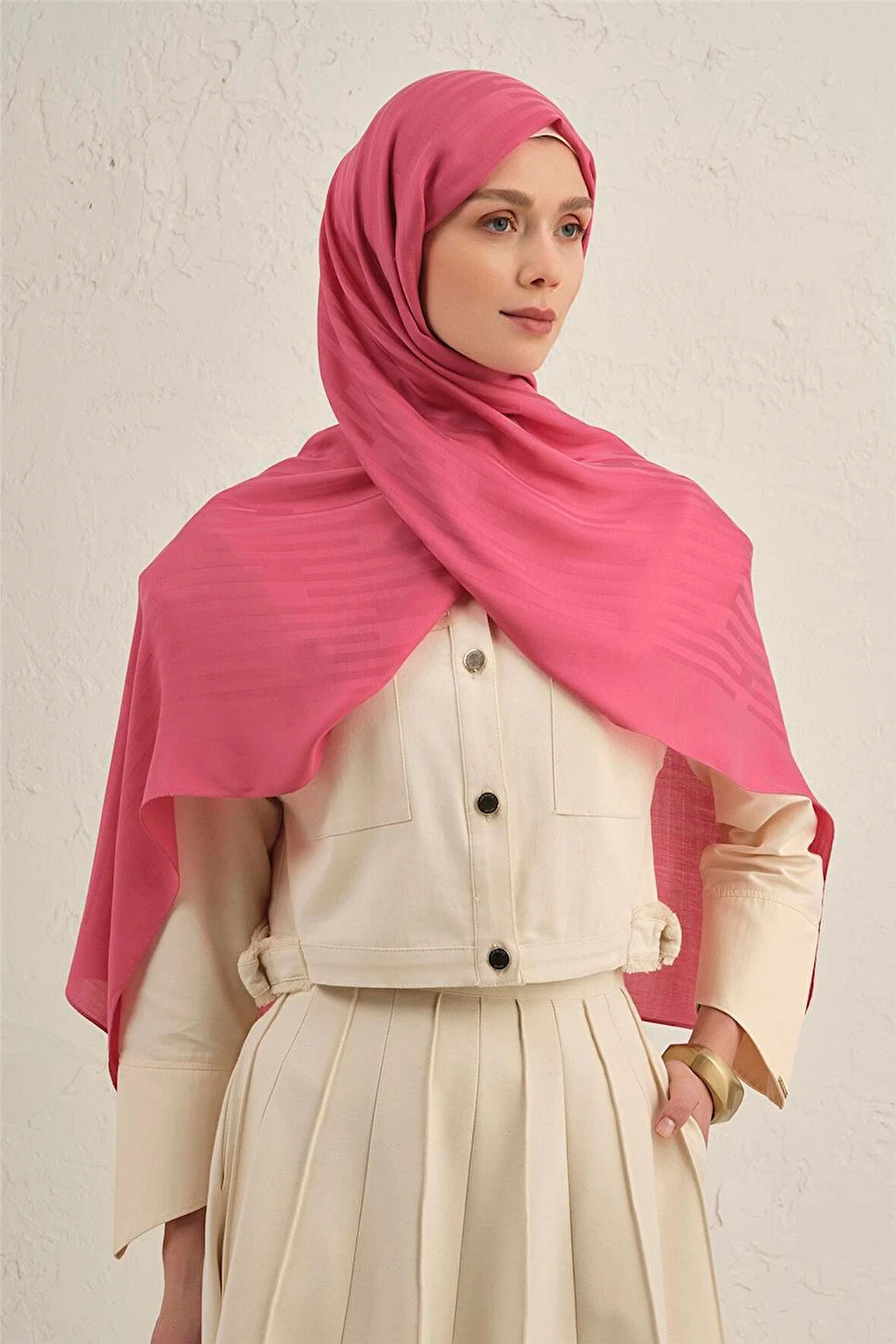 Lyocell Viscon Stripes Desenli Şal 2