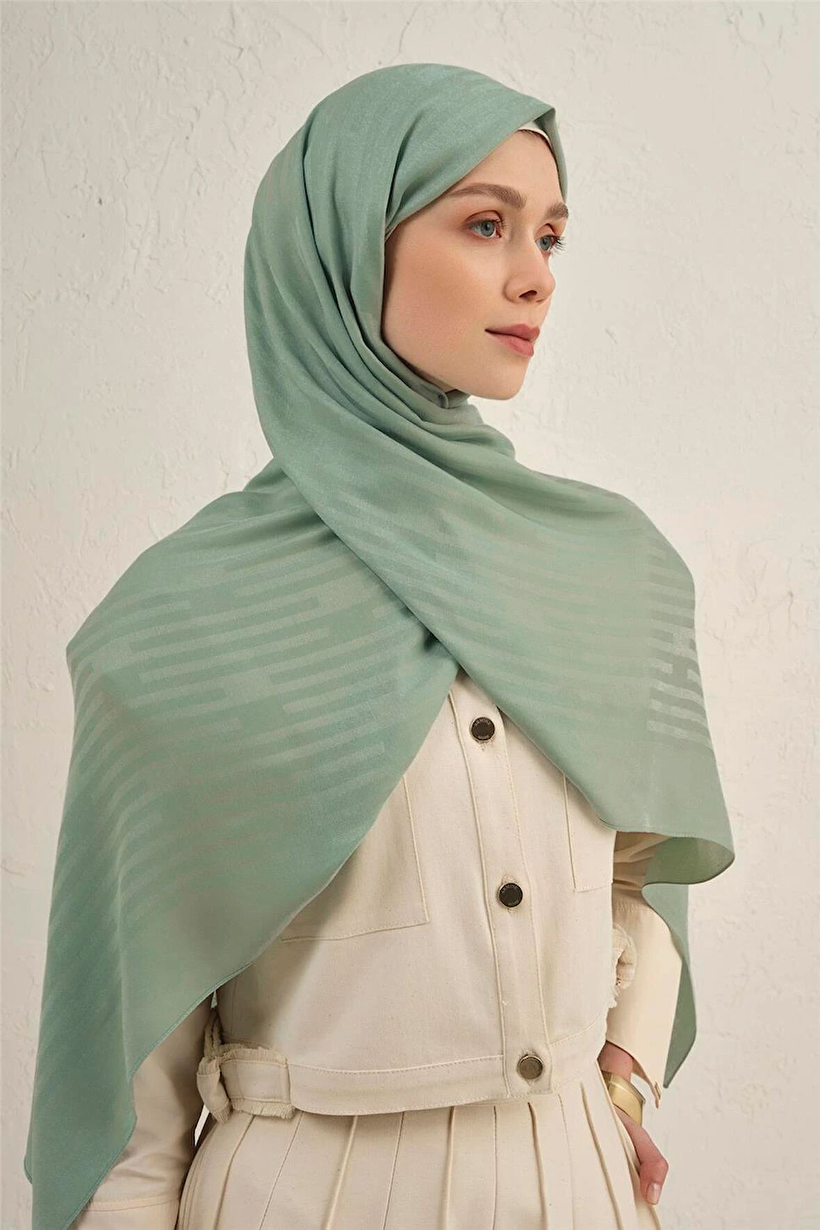 Lyocell Viscon Stripes Desenli Şal 2