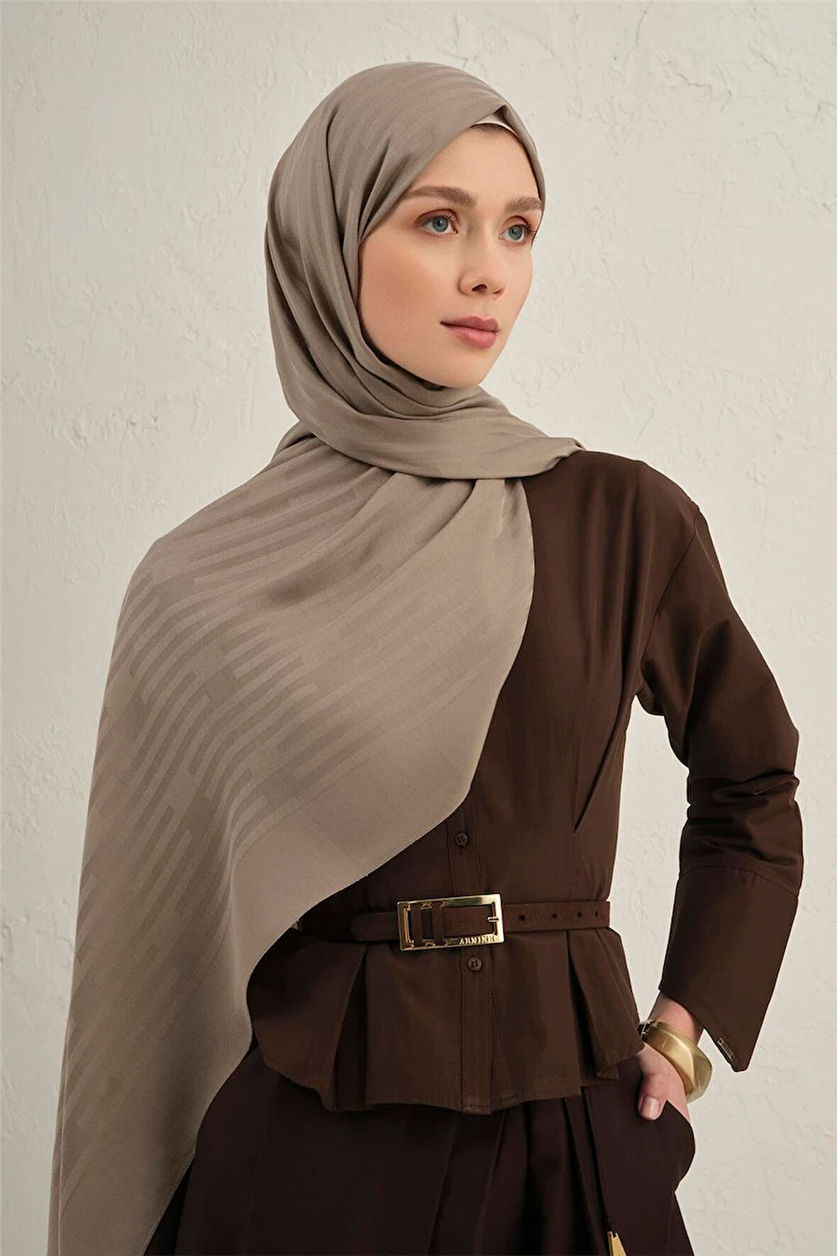 Lyocell Viscon Stripes Desenli Şal 2