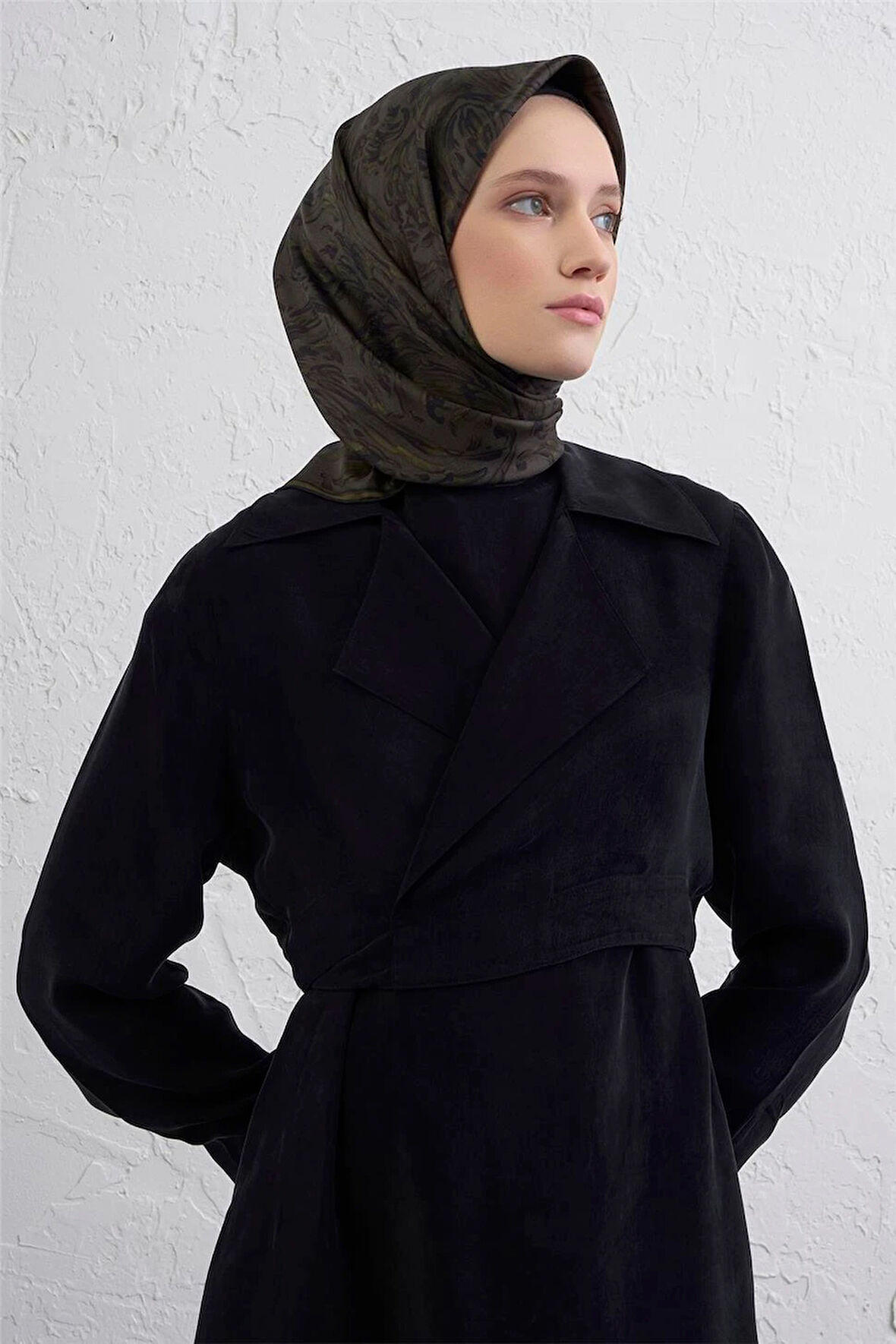 Soyut DesenTwill İpek Eşarp -2025/2026 -9431D