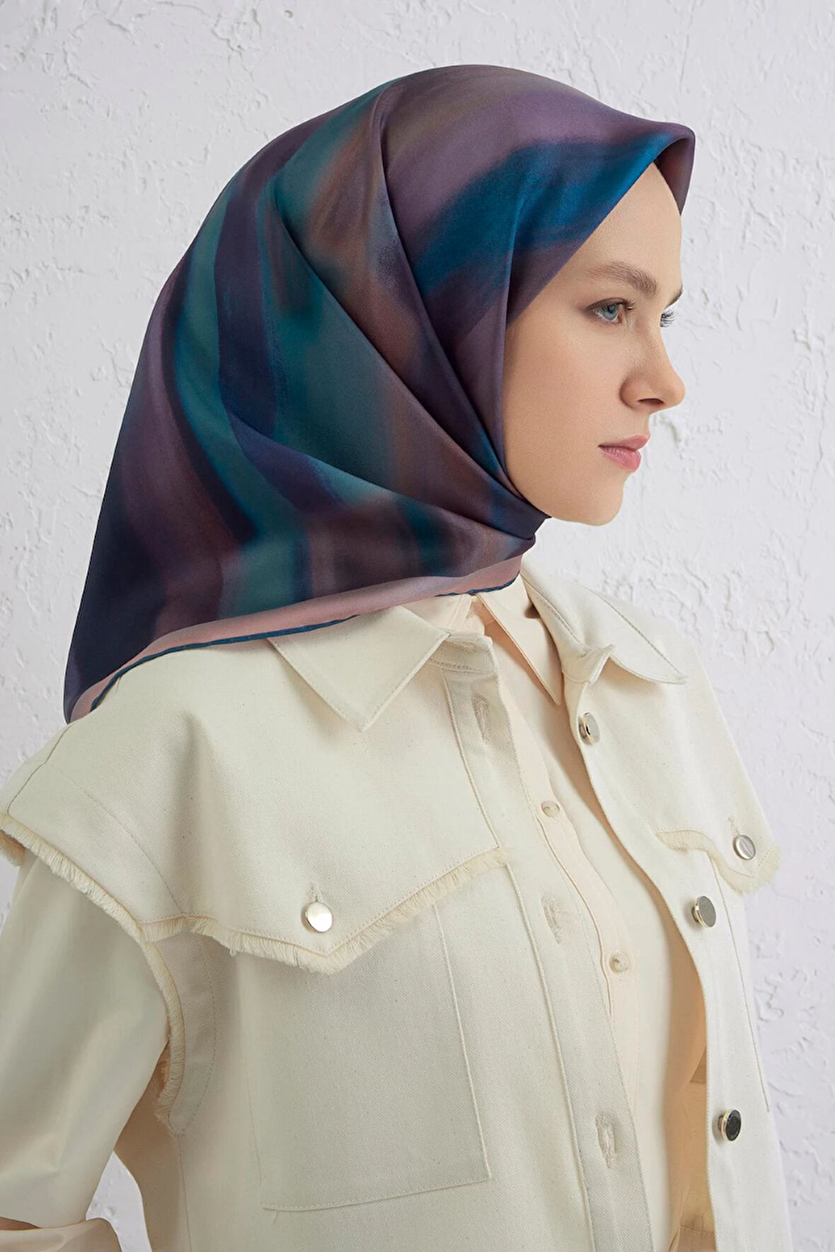 Soyut DesenTwill İpek Eşarp -2025/2026 -9436D